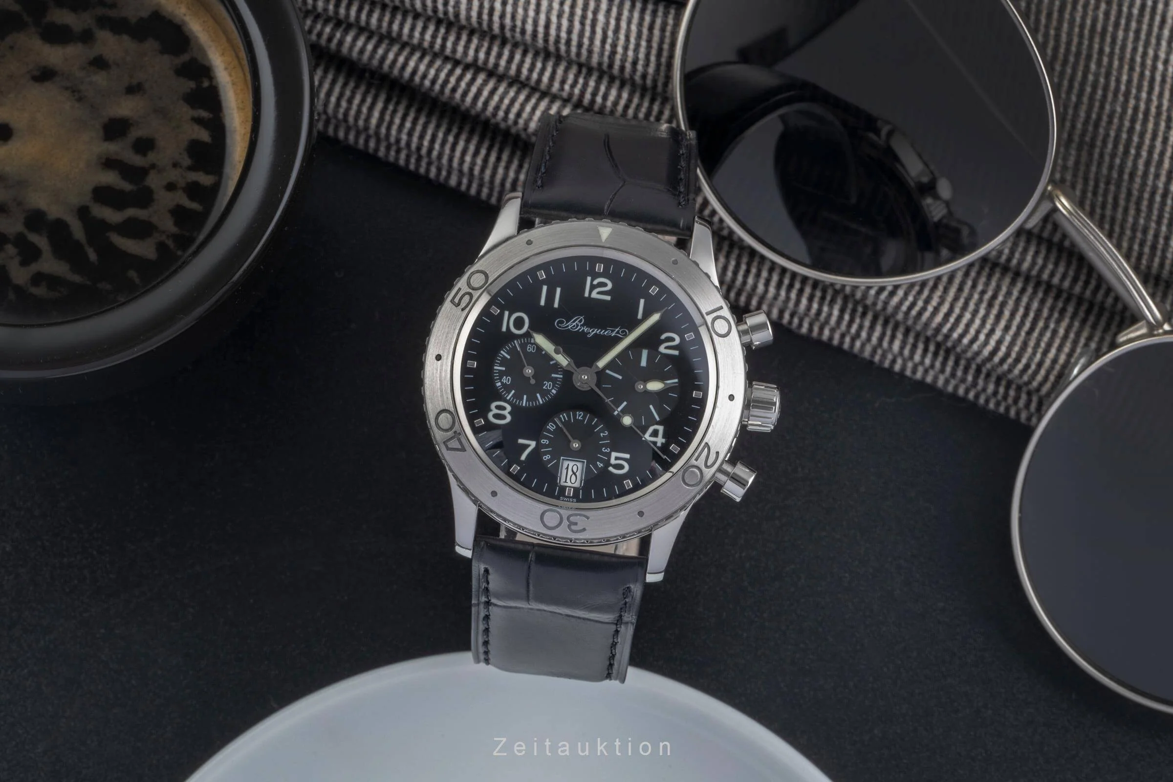 Breguet Type XX chronograph steel automatic men's watch 3820  [2406495] - Image 3
