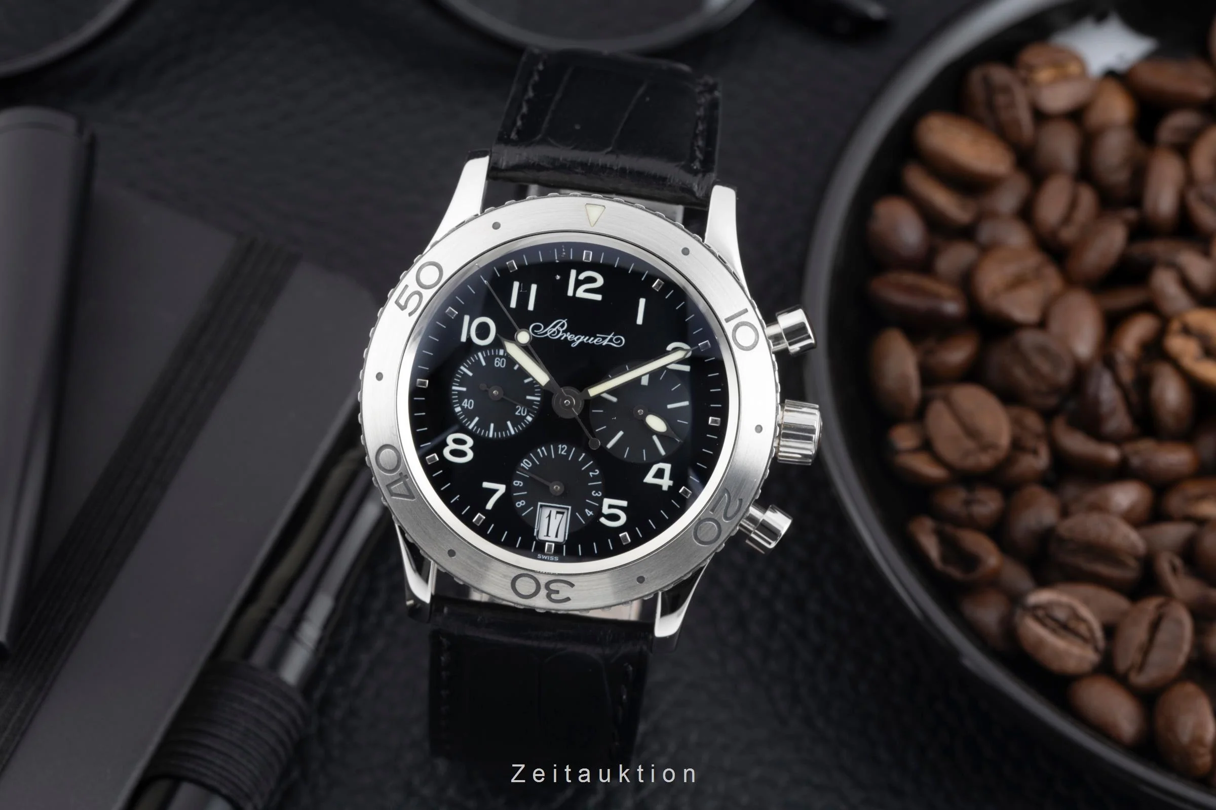 Breguet Type XX chronograph steel automatic men's watch 3820  [2600609] - Image 4