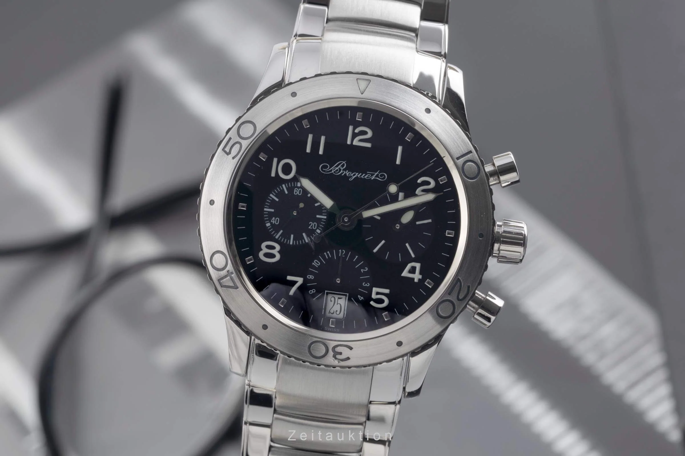 Breguet Type XX chronograph steel automatic men's watch 3820ST/H2  [2501603] - Image 2