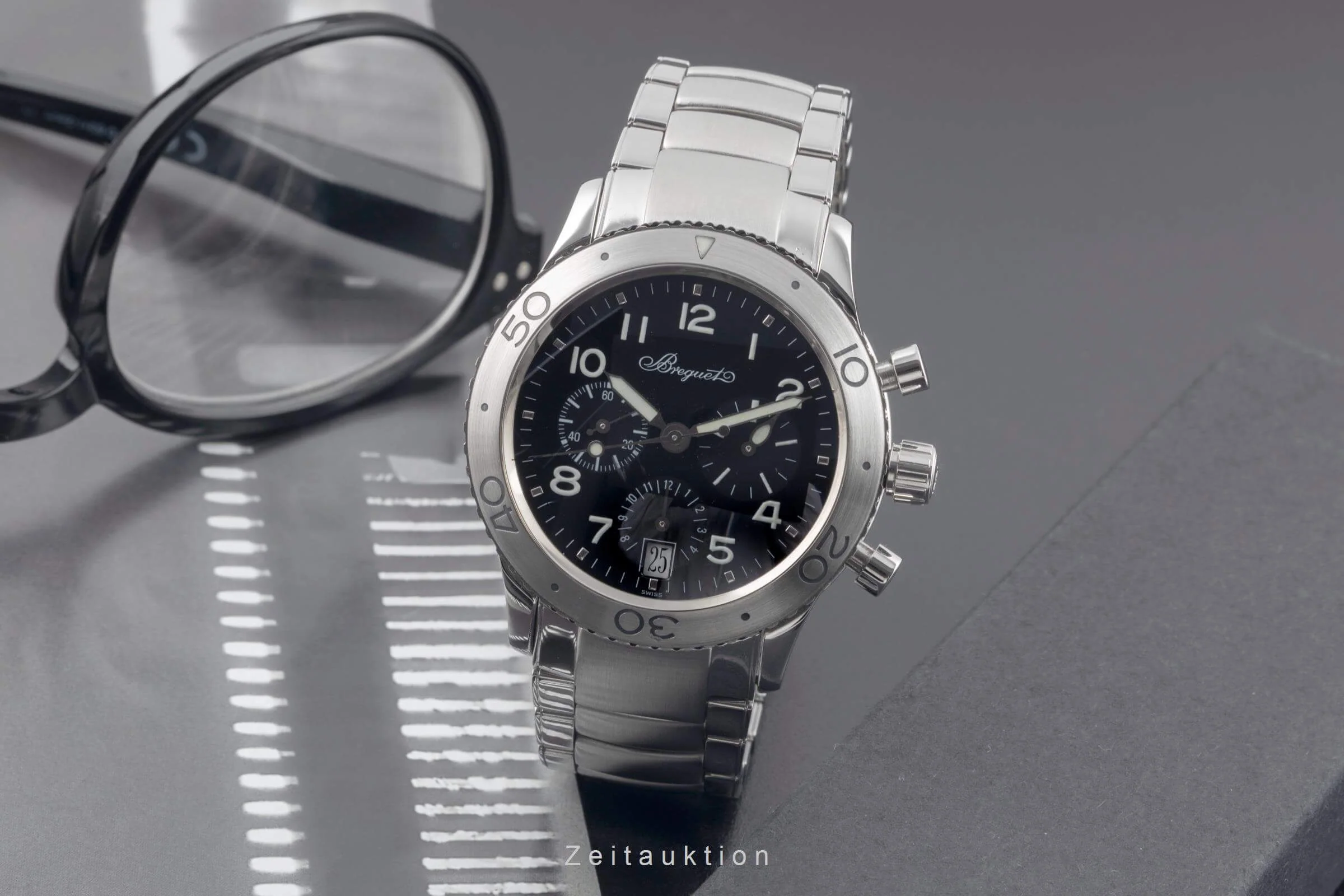 Breguet Type XX chronograph steel automatic men's watch 3820ST/H2  [2501603] - Image 4