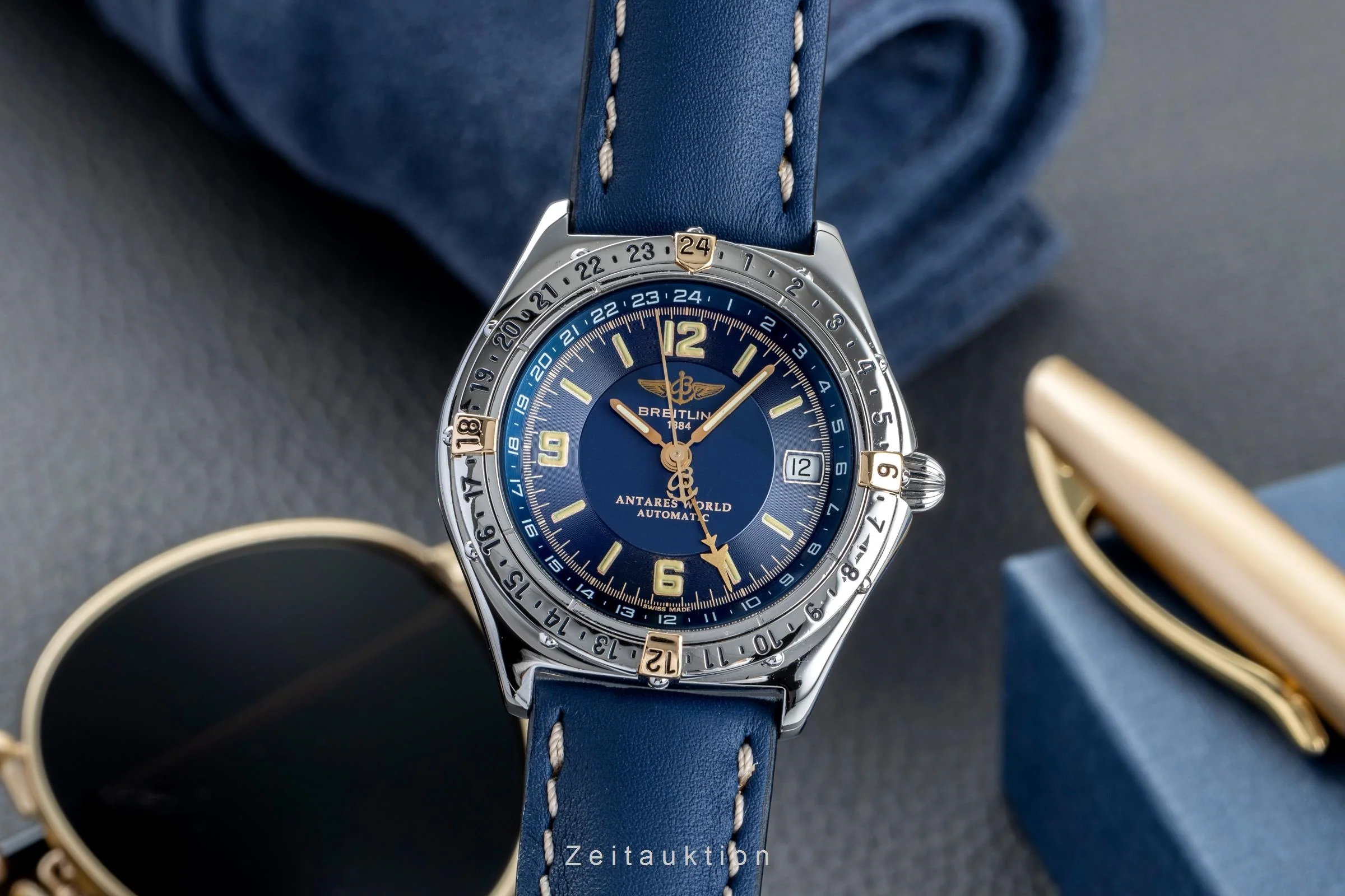 Breitling Antares steel / gold automatic men's watch B 32047-074	  [2504232] - Image 2