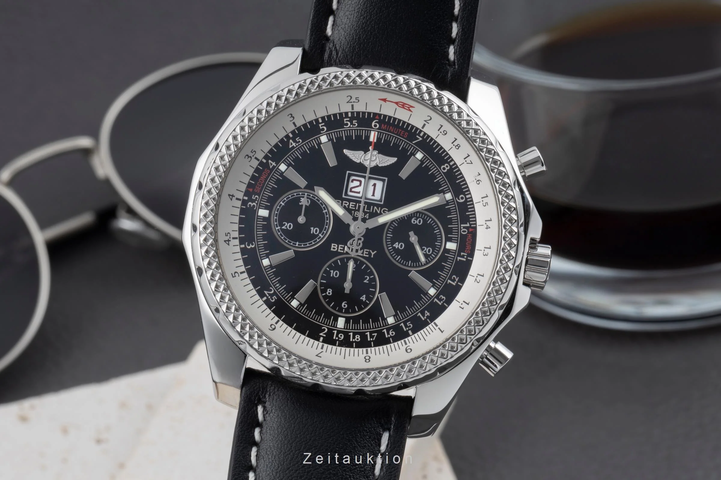 Breitling Bentley 6.75 chronograph steel automatic men's watch A44362  [2505544] - Image 2