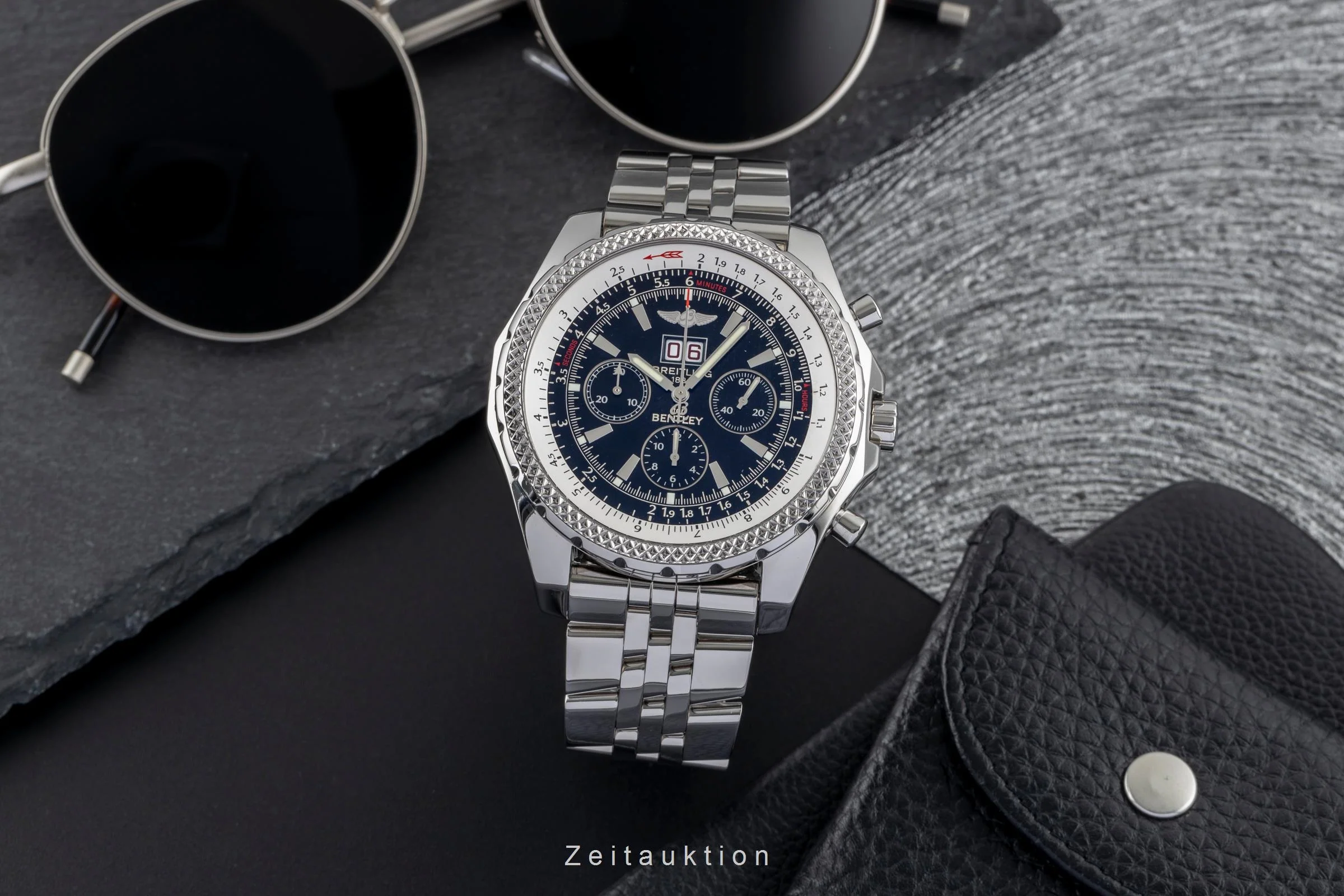 Breitling Bentley 6.75 chronograph steel automatic men's watch A44362B728  [2502594] - Image 4