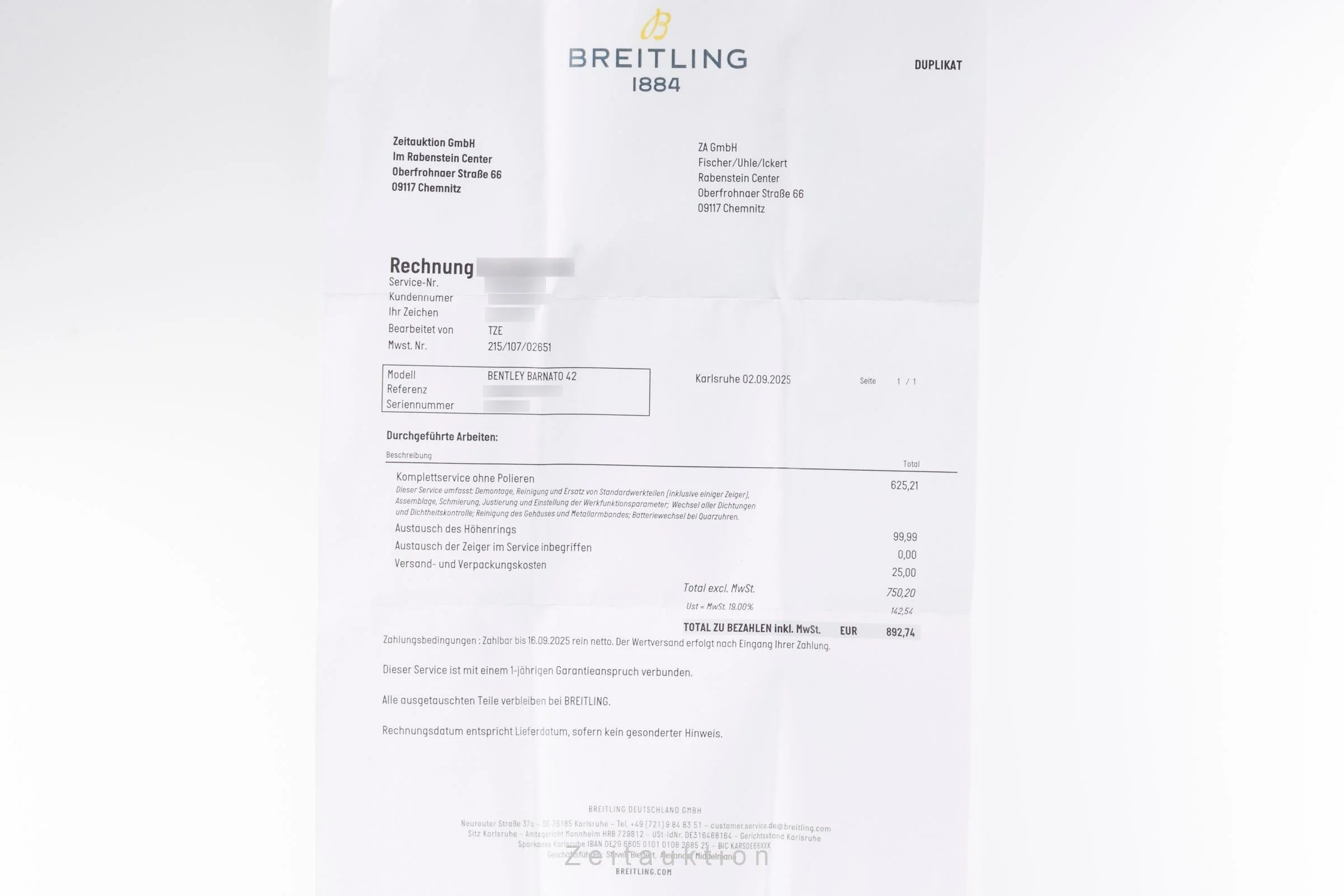 Breitling Bentley Barnato 42 chronograph steel automatic men's watch A41390  [2504208] - Image 14