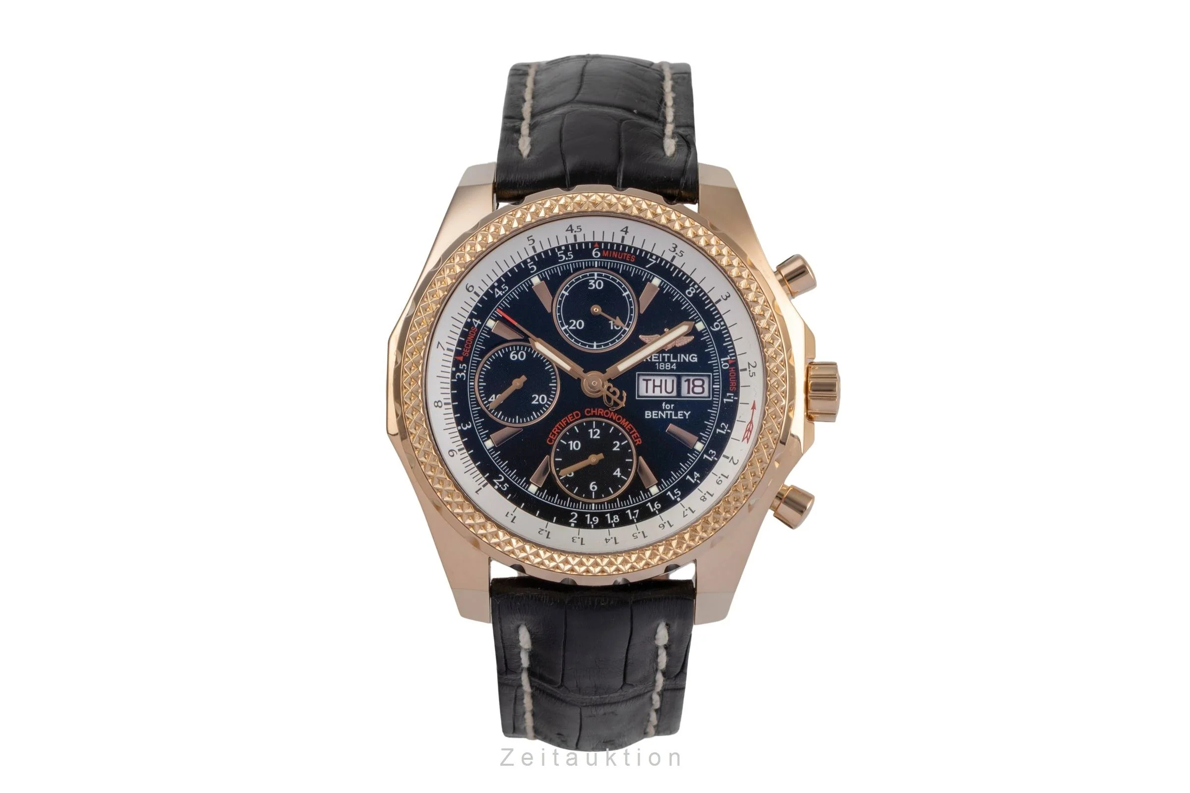 Breitling Bentley GT chronograph 18 ct gold automatic men's watch H13363 Limited  [2505297] - Image 5