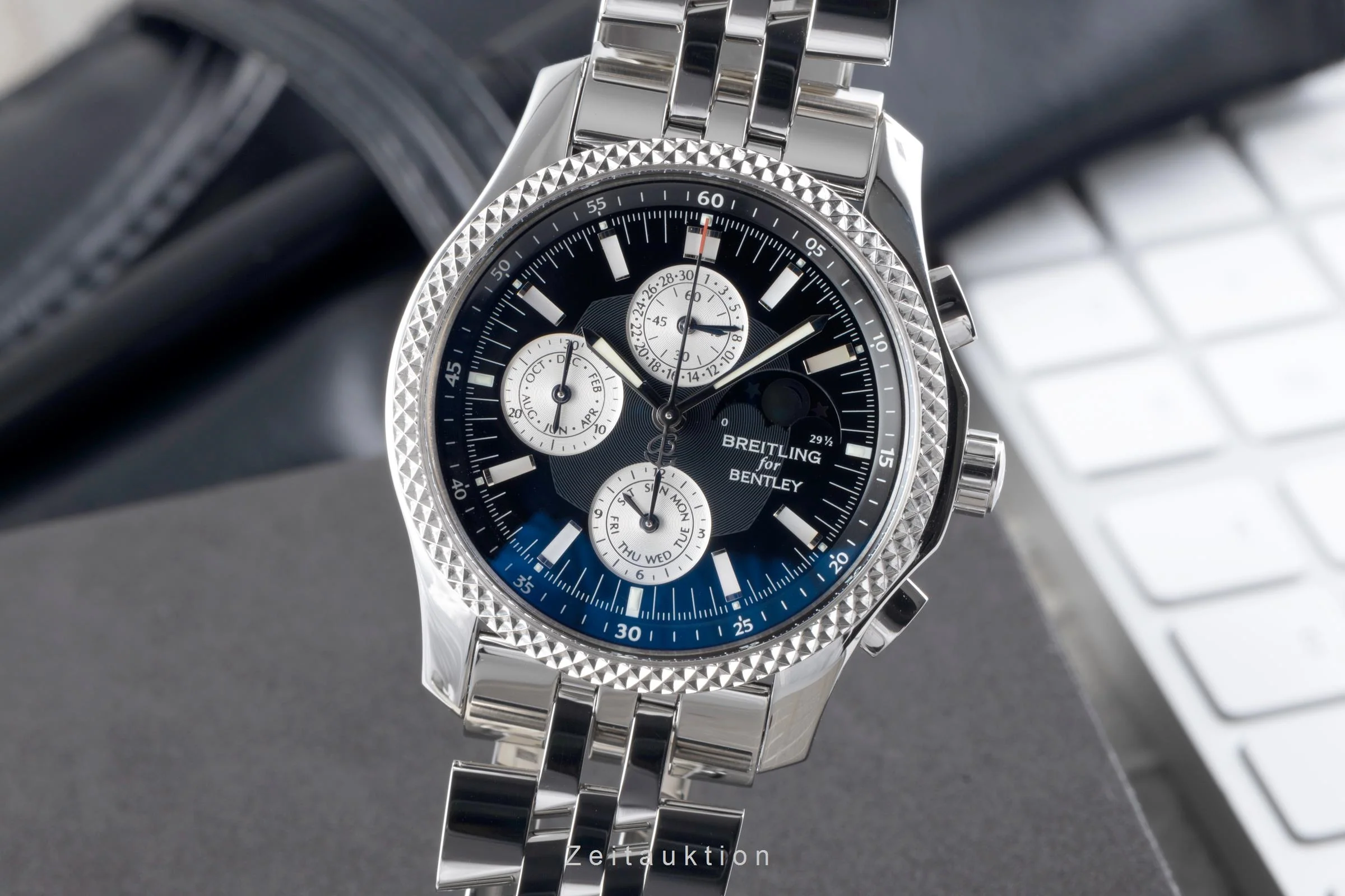 Breitling Bentley Mark VI chronograph steel / platinium automatic men's watch P1936212/B977	  [2506179] - Image 2