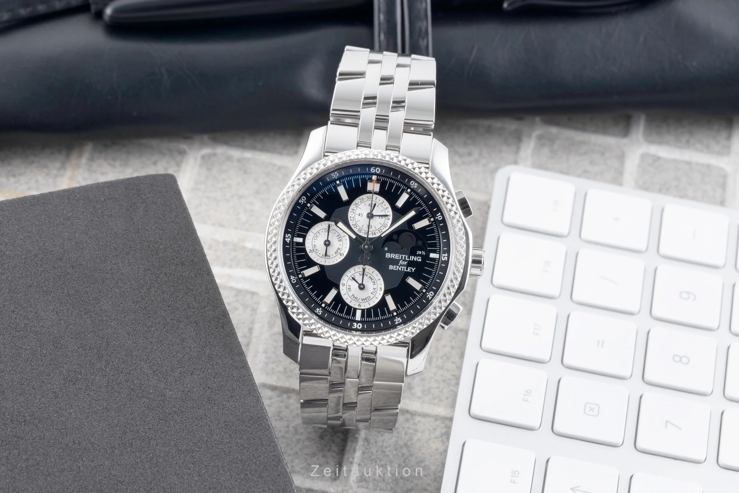 Breitling Bentley Mark VI chronograph steel / platinium automatic men's watch P1936212/B977	  [2506179] - Image 4