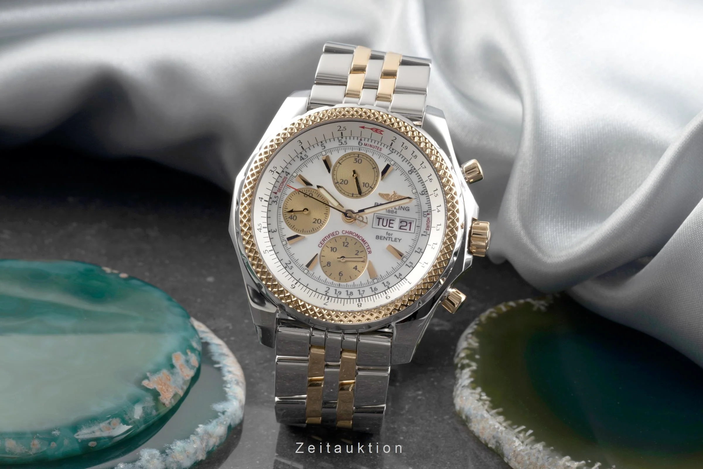 Breitling Bentley Motors chronograph steel / gold automatic men's watch D13362  [2503449] - Image 4