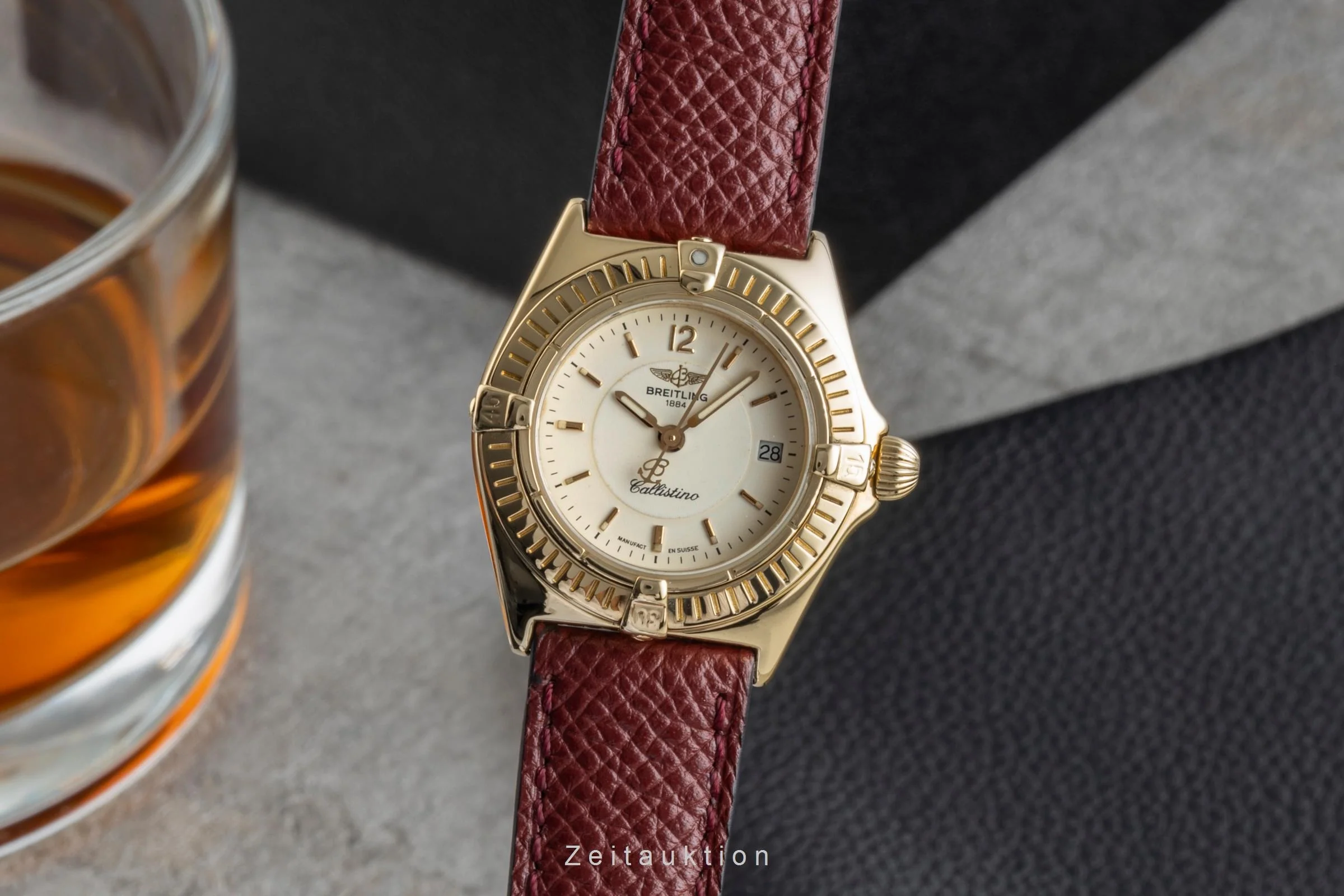 Breitling Callistino 18 ct gold quartz women's watch K52043  [2505562] - Image 2