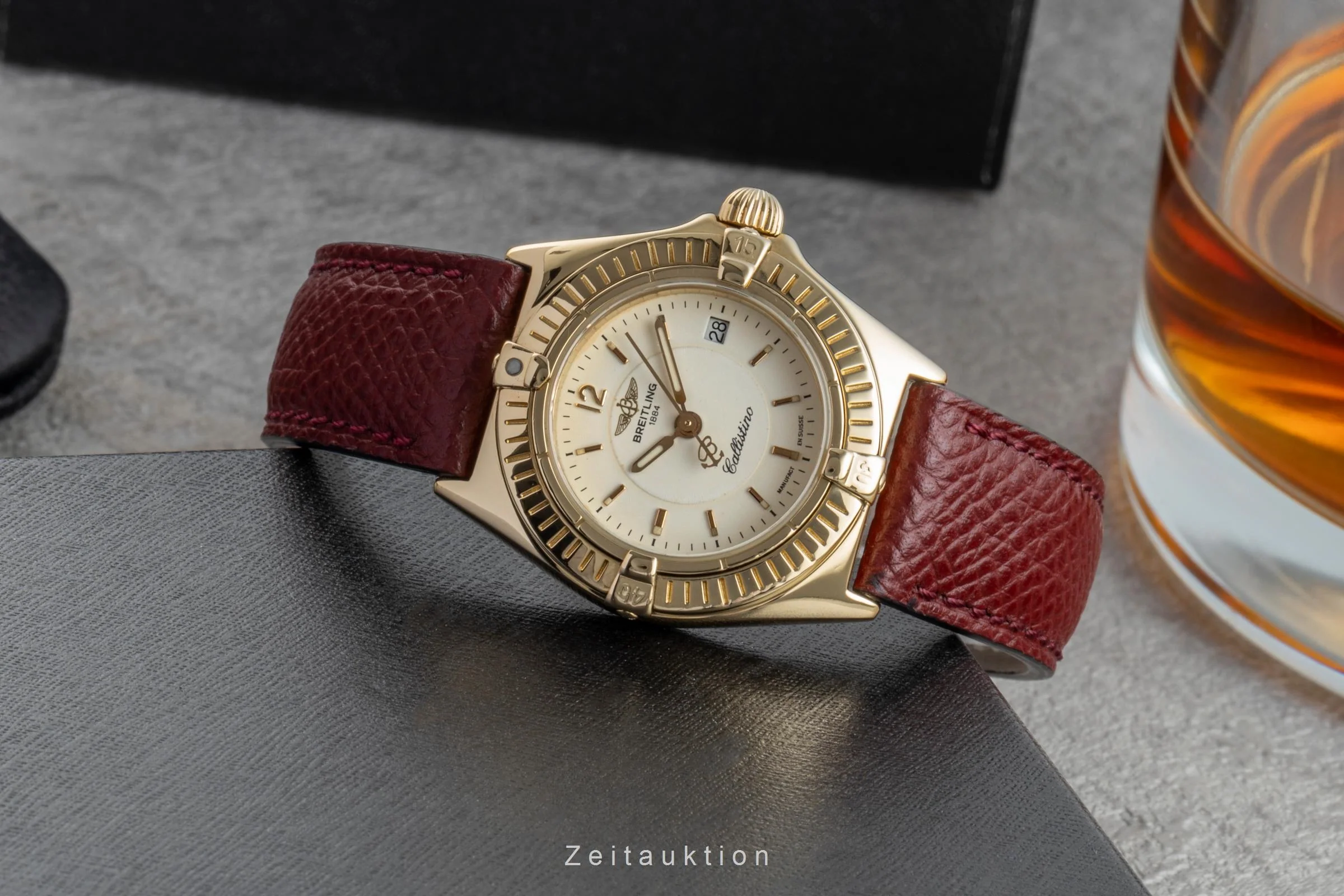 Breitling Callistino 18 ct gold quartz women's watch K52043  [2505562] - Image 3