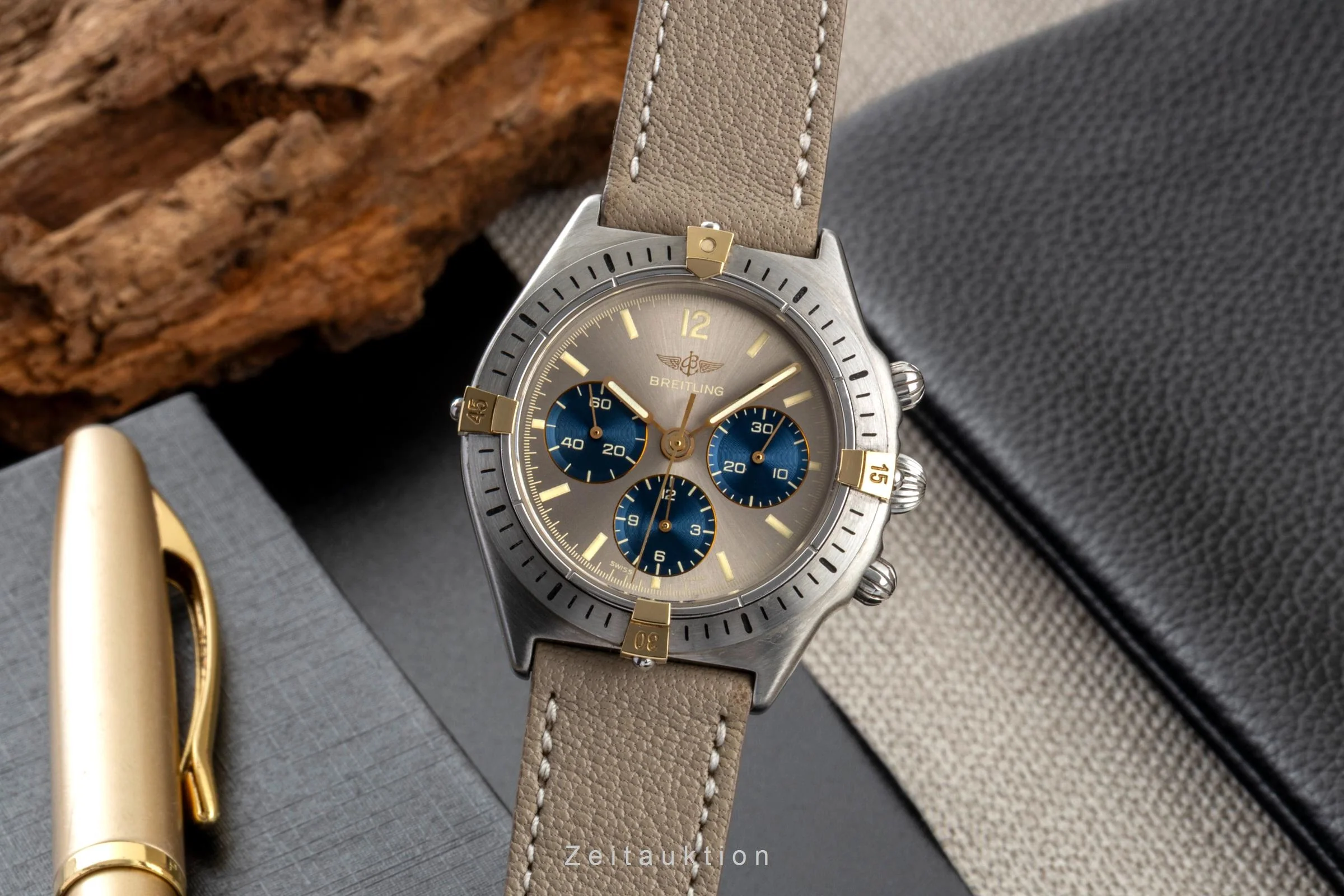 Breitling Callisto chronograph gilt / steel manual winding men's watch 80520  [2600900] - Image 2