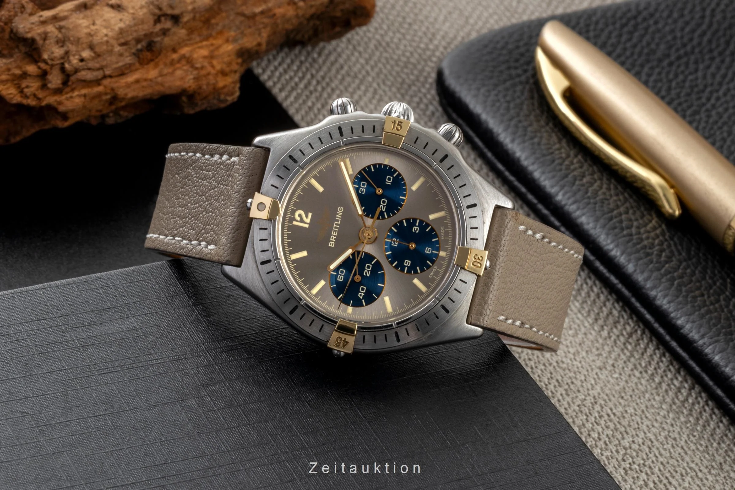 Breitling Callisto chronograph gilt / steel manual winding men's watch 80520  [2600900] - Image 3