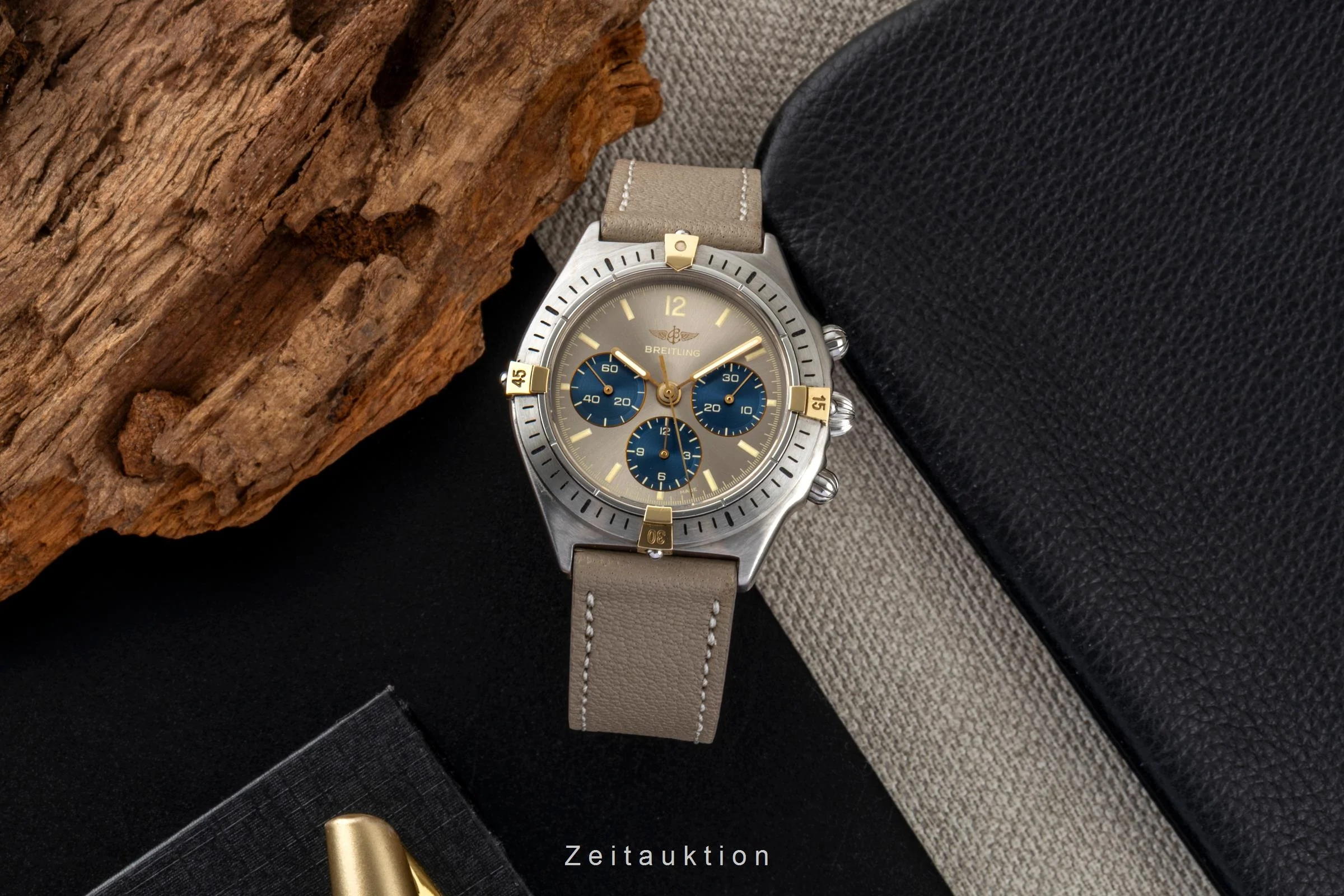 Breitling Callisto chronograph gilt / steel manual winding men's watch 80520  [2600900] - Image 4