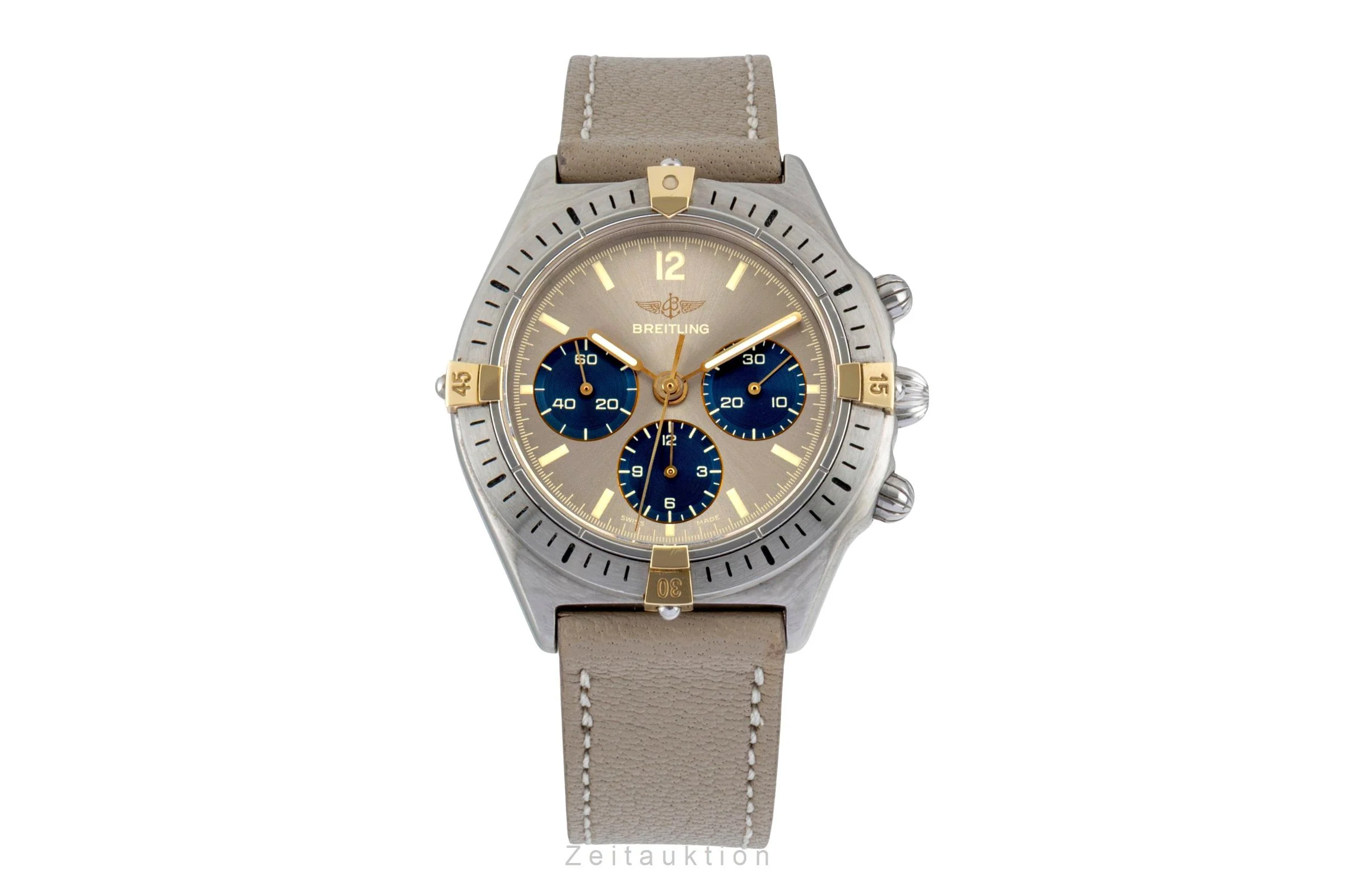 Breitling Callisto chronograph gilt / steel manual winding men's watch 80520  [2600900] - Image 5