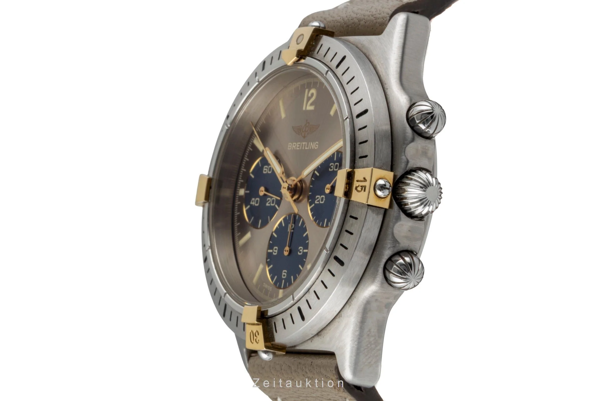 Breitling Callisto chronograph gilt / steel manual winding men's watch 80520  [2600900] - Image 7