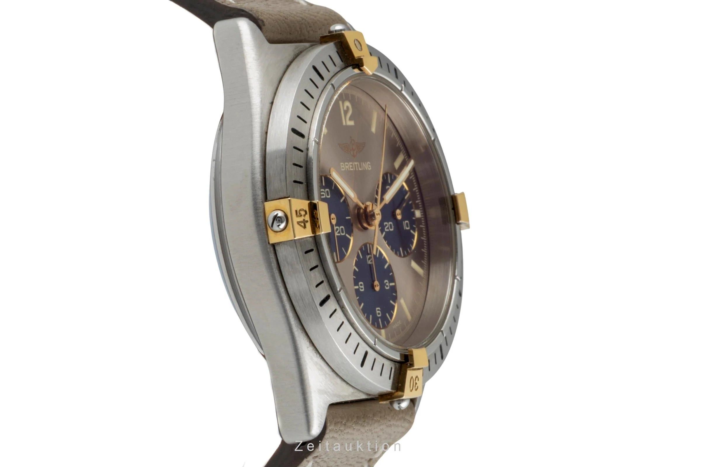 Breitling Callisto chronograph gilt / steel manual winding men's watch 80520  [2600900] - Image 8