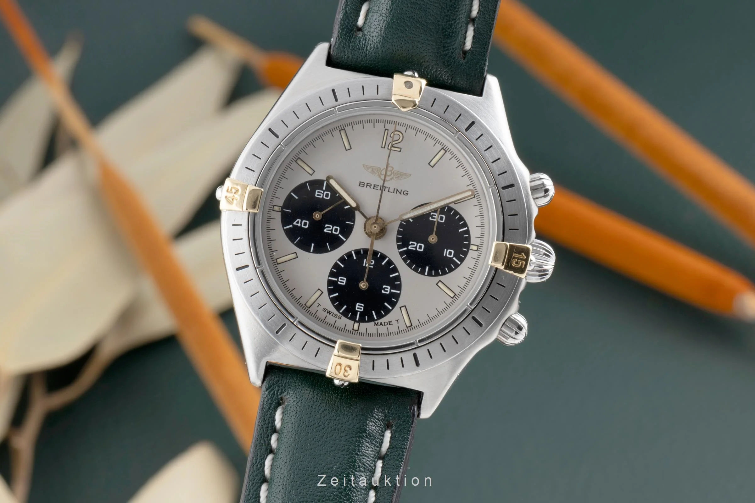 Breitling Callisto chronograph gilt / steel manual winding men's watch 80520N  [2502835] - Image 2
