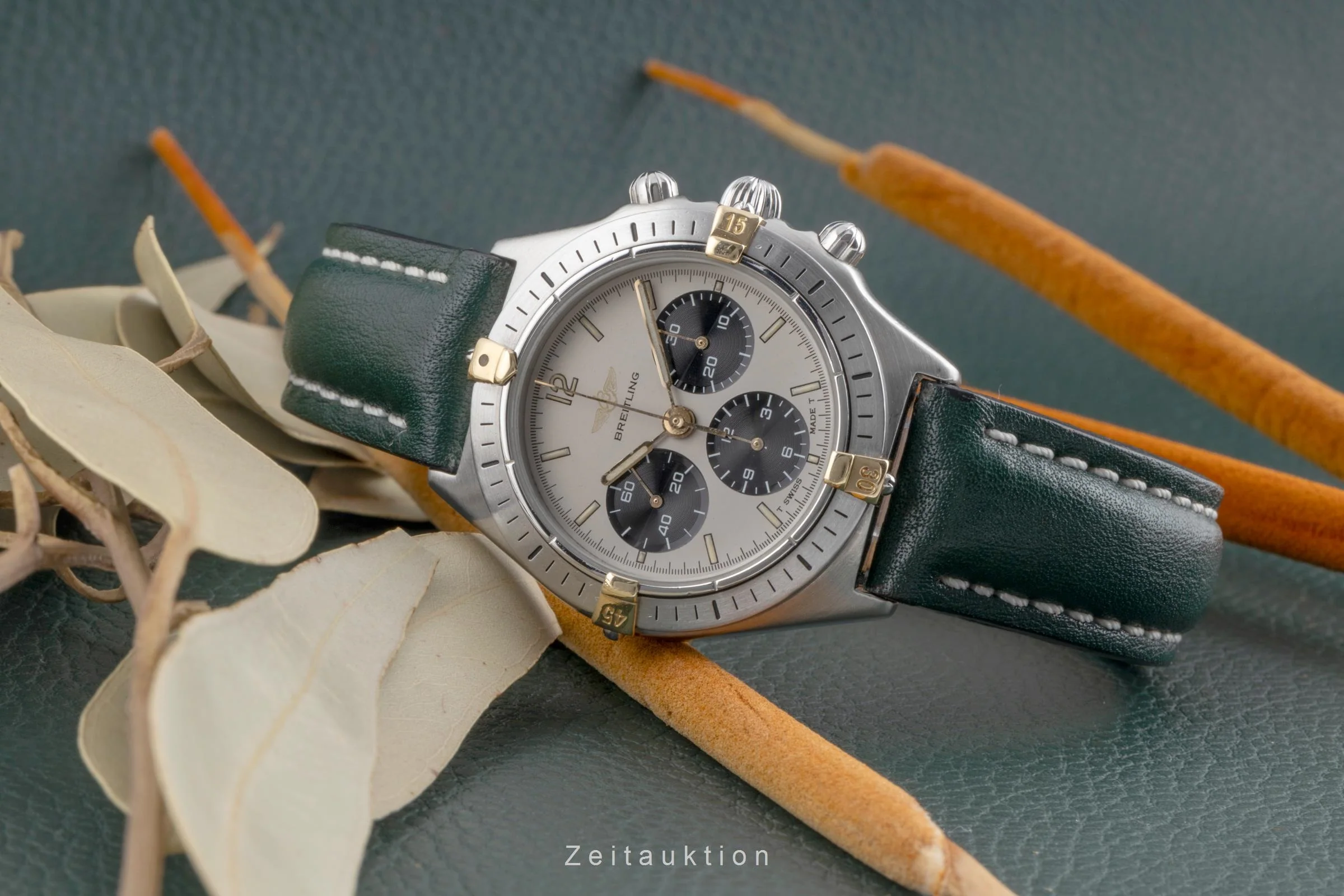 Breitling Callisto chronograph gilt / steel manual winding men's watch 80520N  [2502835] - Image 3