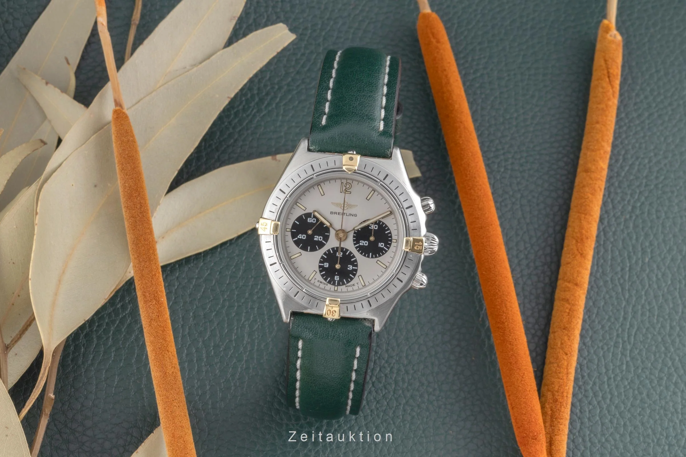 Breitling Callisto chronograph gilt / steel manual winding men's watch 80520N  [2502835] - Image 4