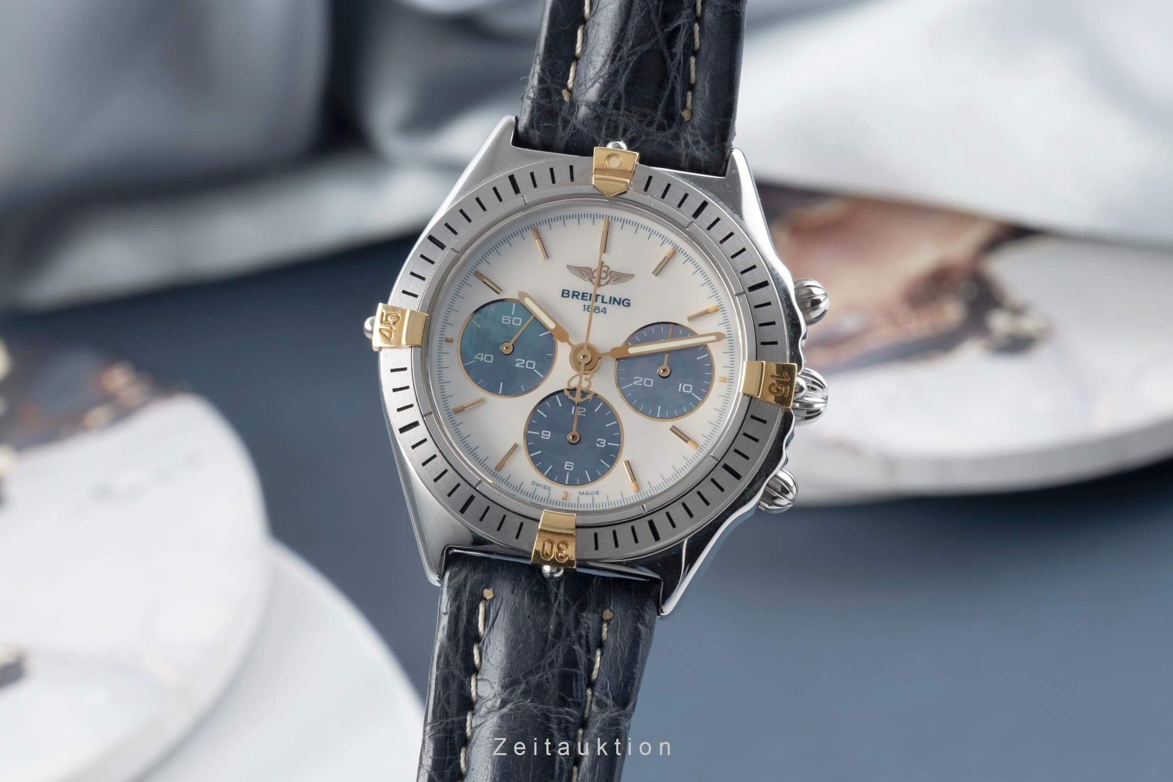 Breitling Callisto chronograph gilt / steel manual winding men's watch B11045  [2500277] - Image 2
