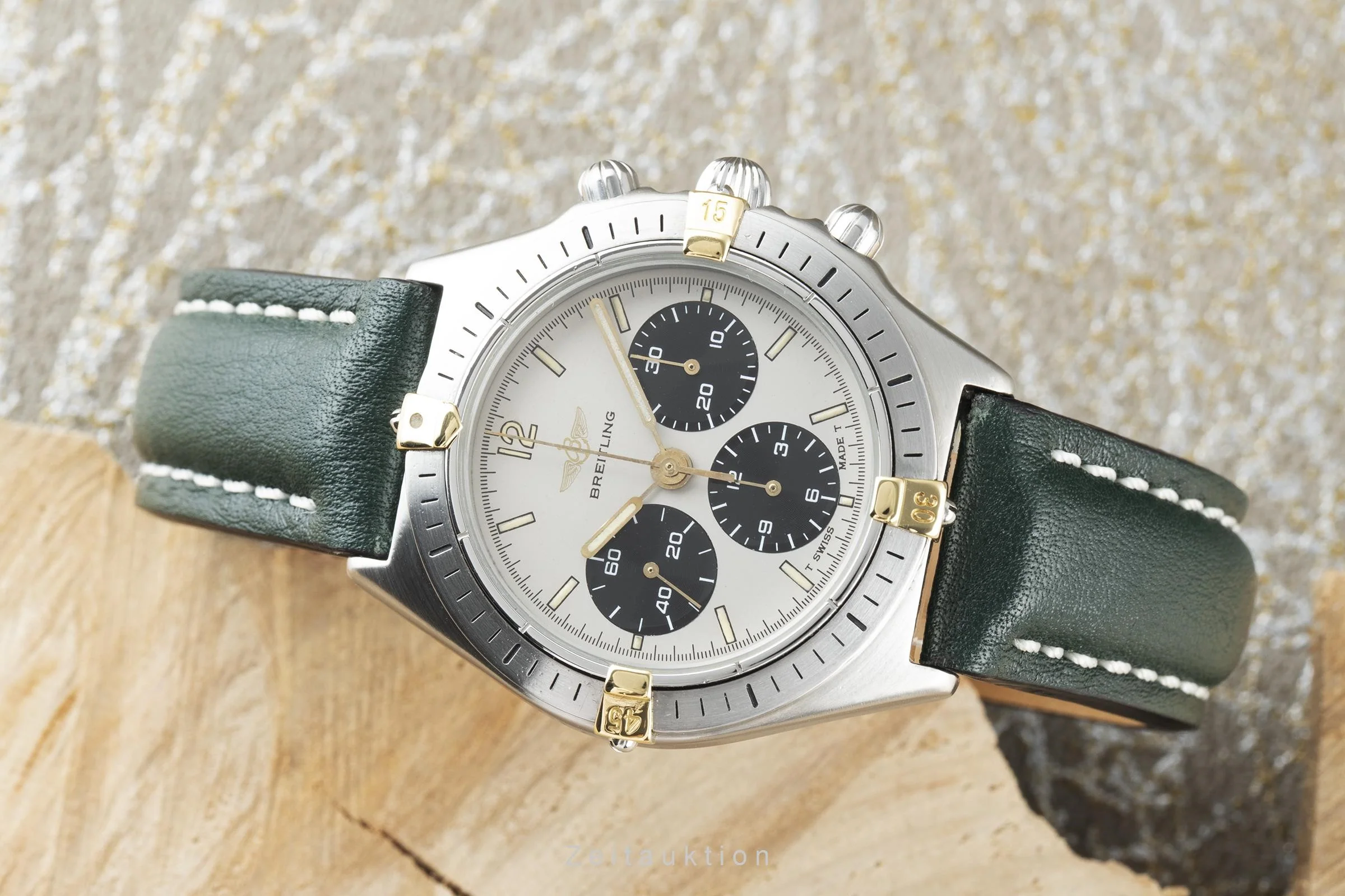 Breitling Callisto chronograph steel / gold manual winding men's watch 80520N  [2200595] - Image 2