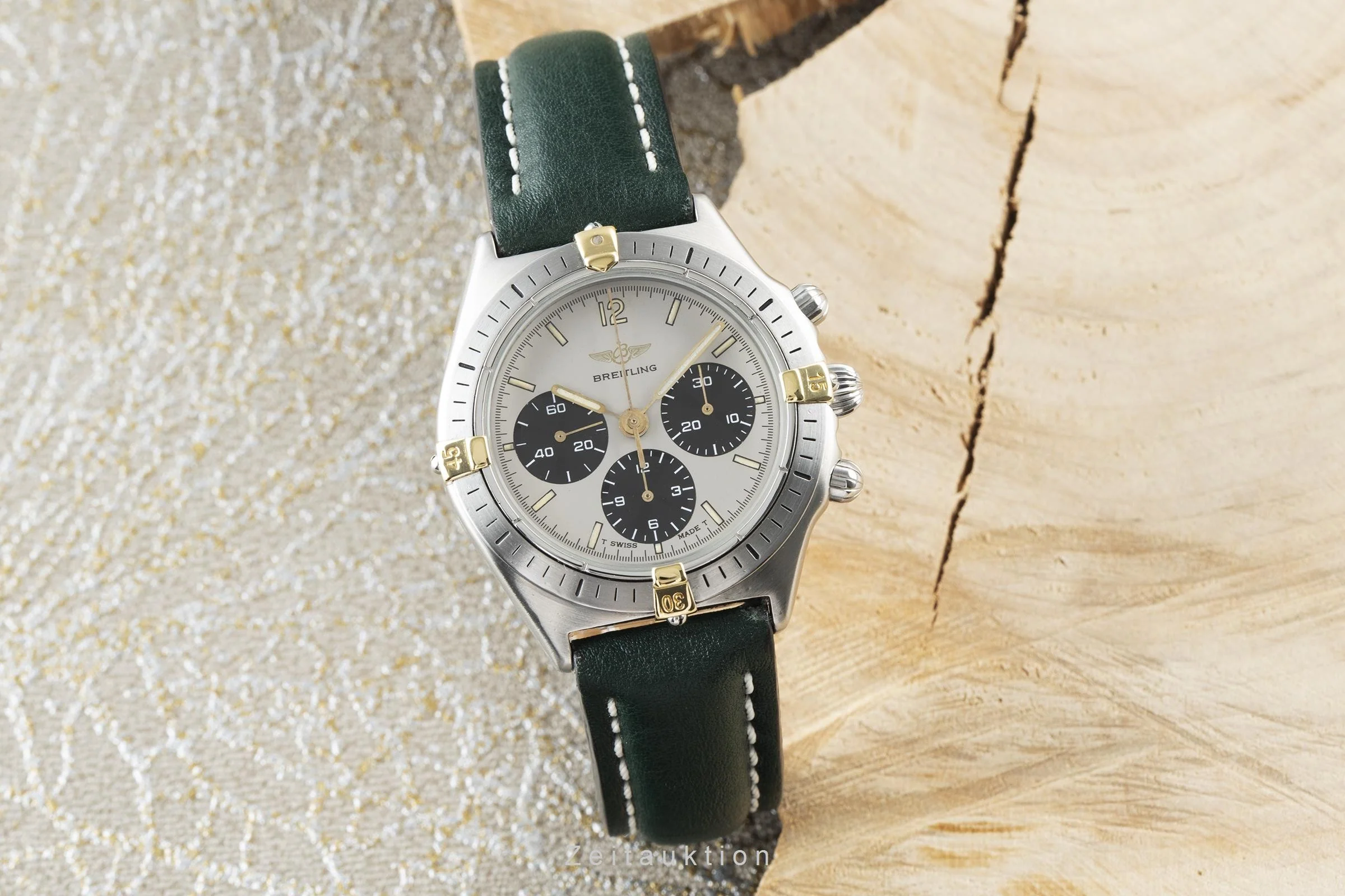 Breitling Callisto chronograph steel / gold manual winding men's watch 80520N  [2200595] - Image 3