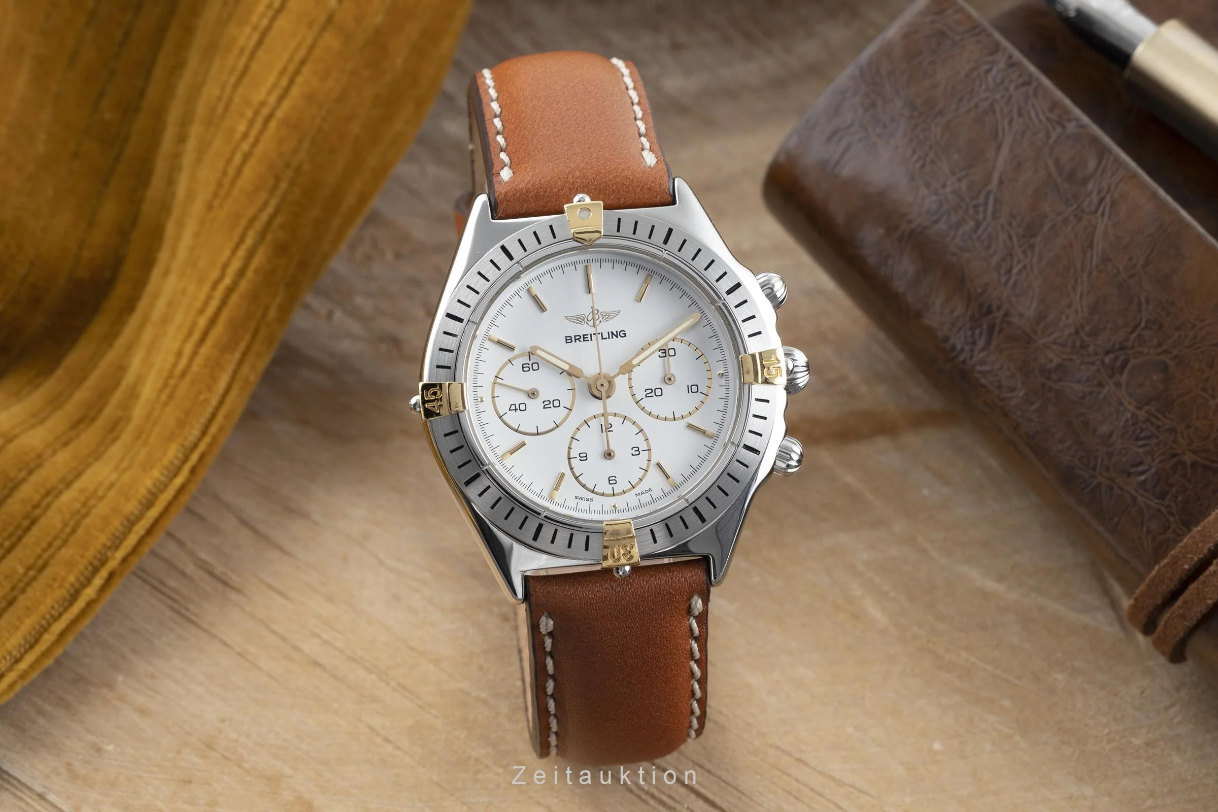 Breitling Callisto chronograph steel / gold manual winding men's watch B11047  [2203623] - Image 3