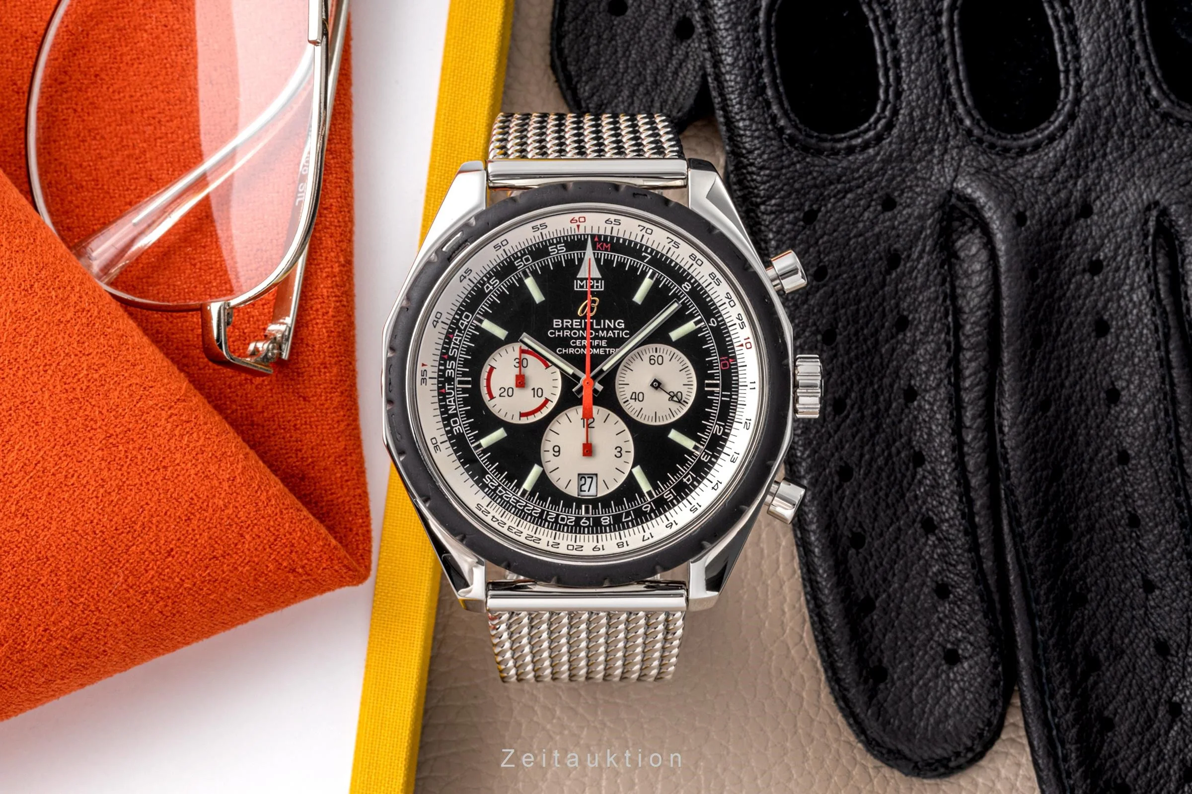Breitling Chrono-Matic chronograph steel automatic men's watch A14360 LP: 5180EUR  [2300642] - Image 3