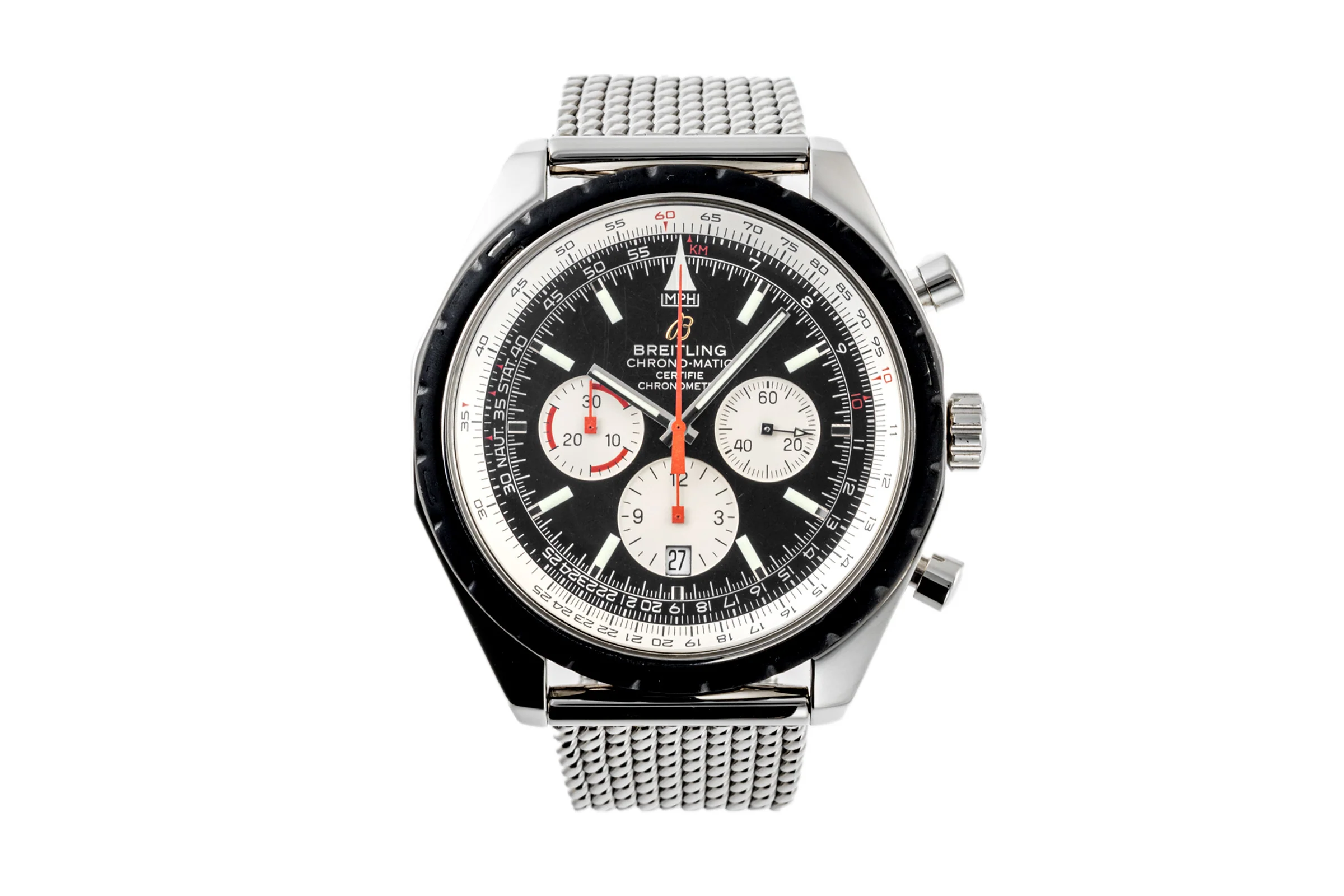 Breitling Chrono-Matic chronograph steel automatic men's watch A14360 LP: 5180EUR  [2300642] - Image 4