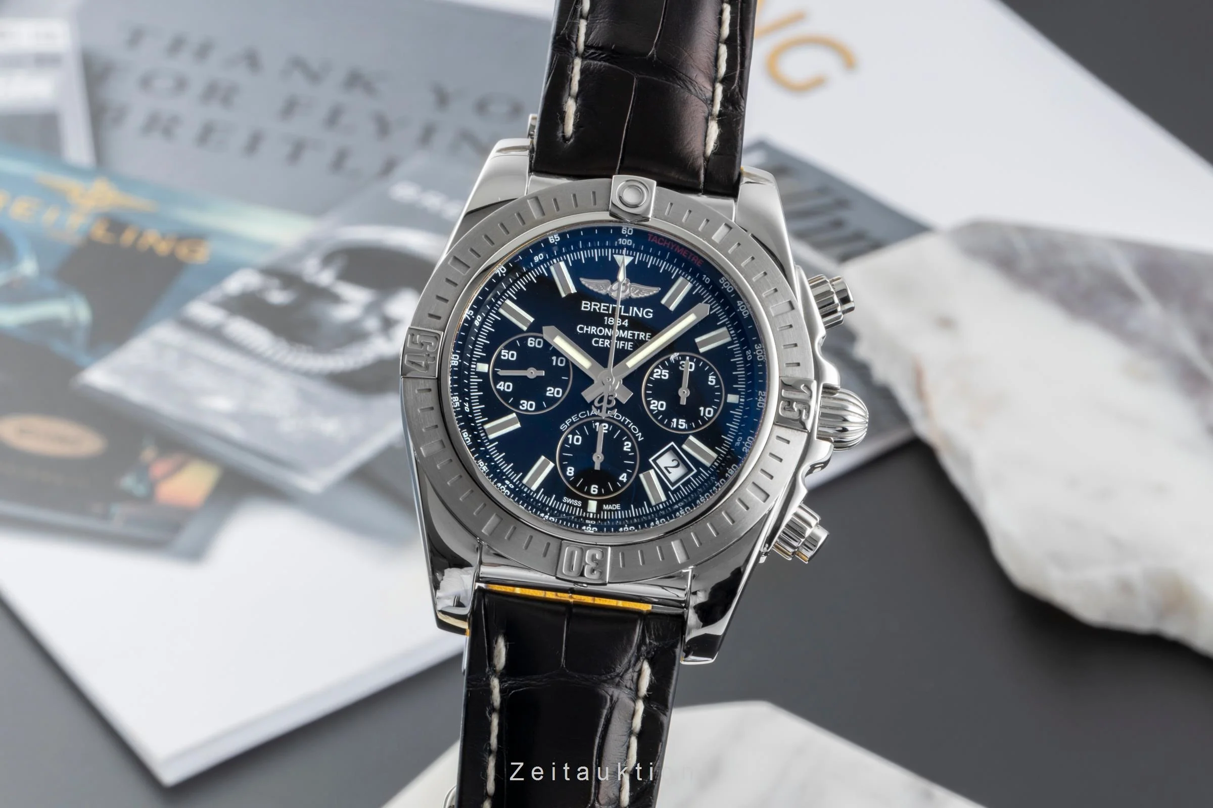 Breitling Chronomat 44 chronograph steel automatic men's watch AB011511/BF70  [2506424] - Image 2