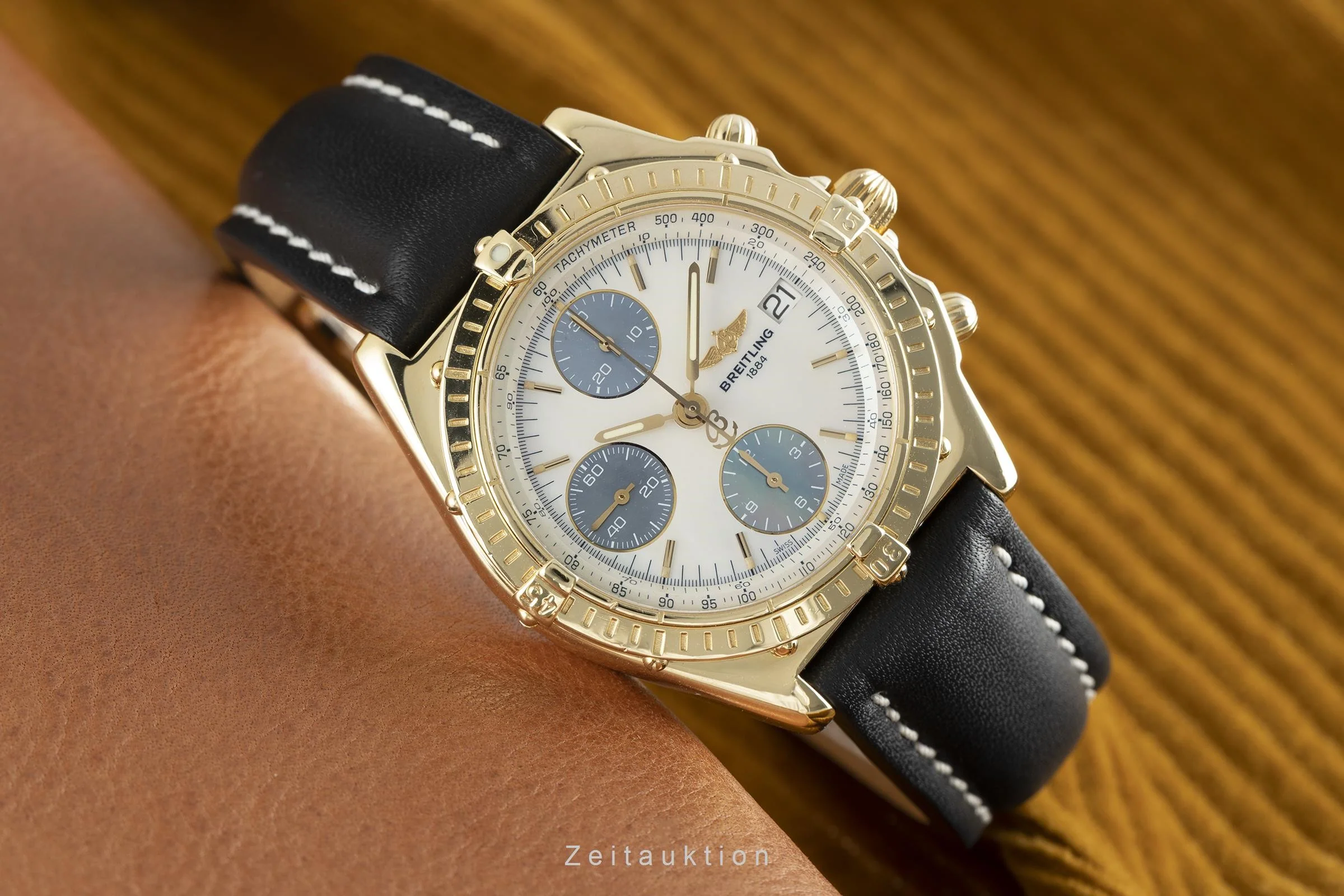 Breitling Chronomat chronograph 18 ct gold automatic men's watch K13050.1 LP: 22400EUR  [2108819] - Image 3