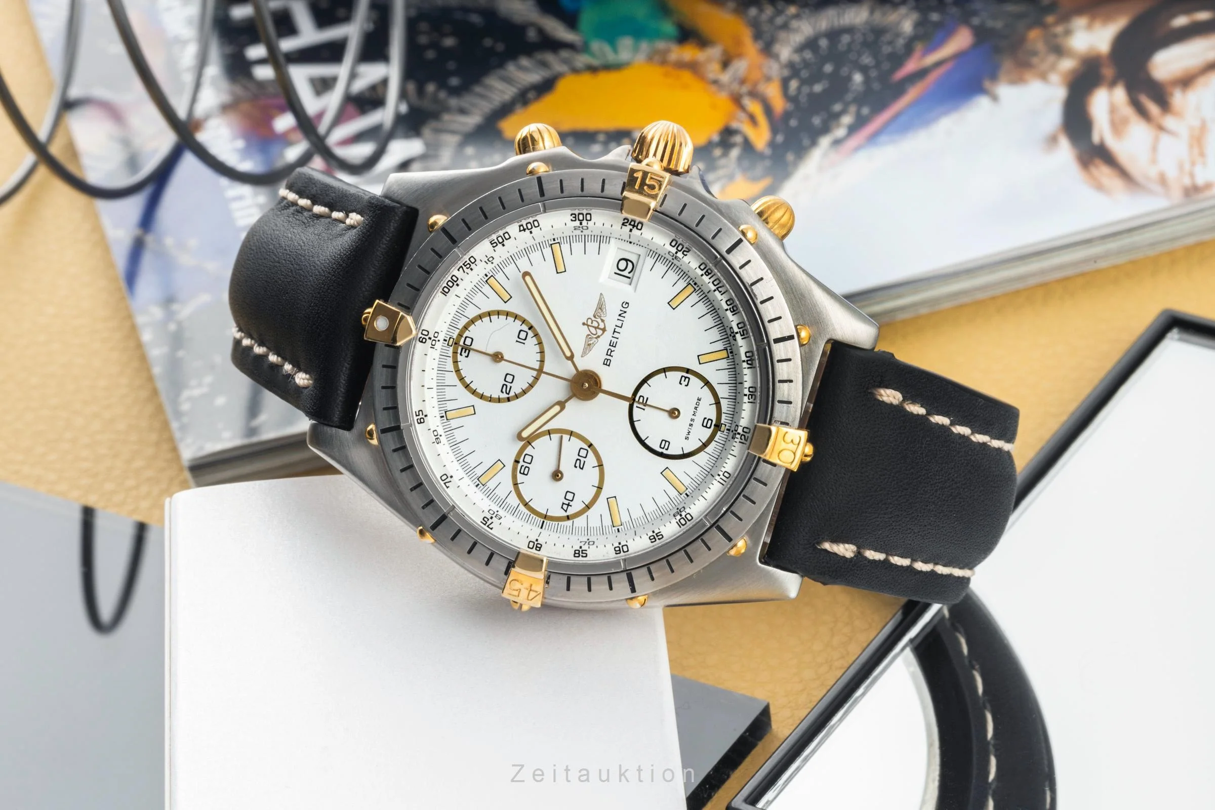 Breitling Chronomat chronograph gilt / steel automatic men's watch 81.950 Vintage  [2400497] - Image 2