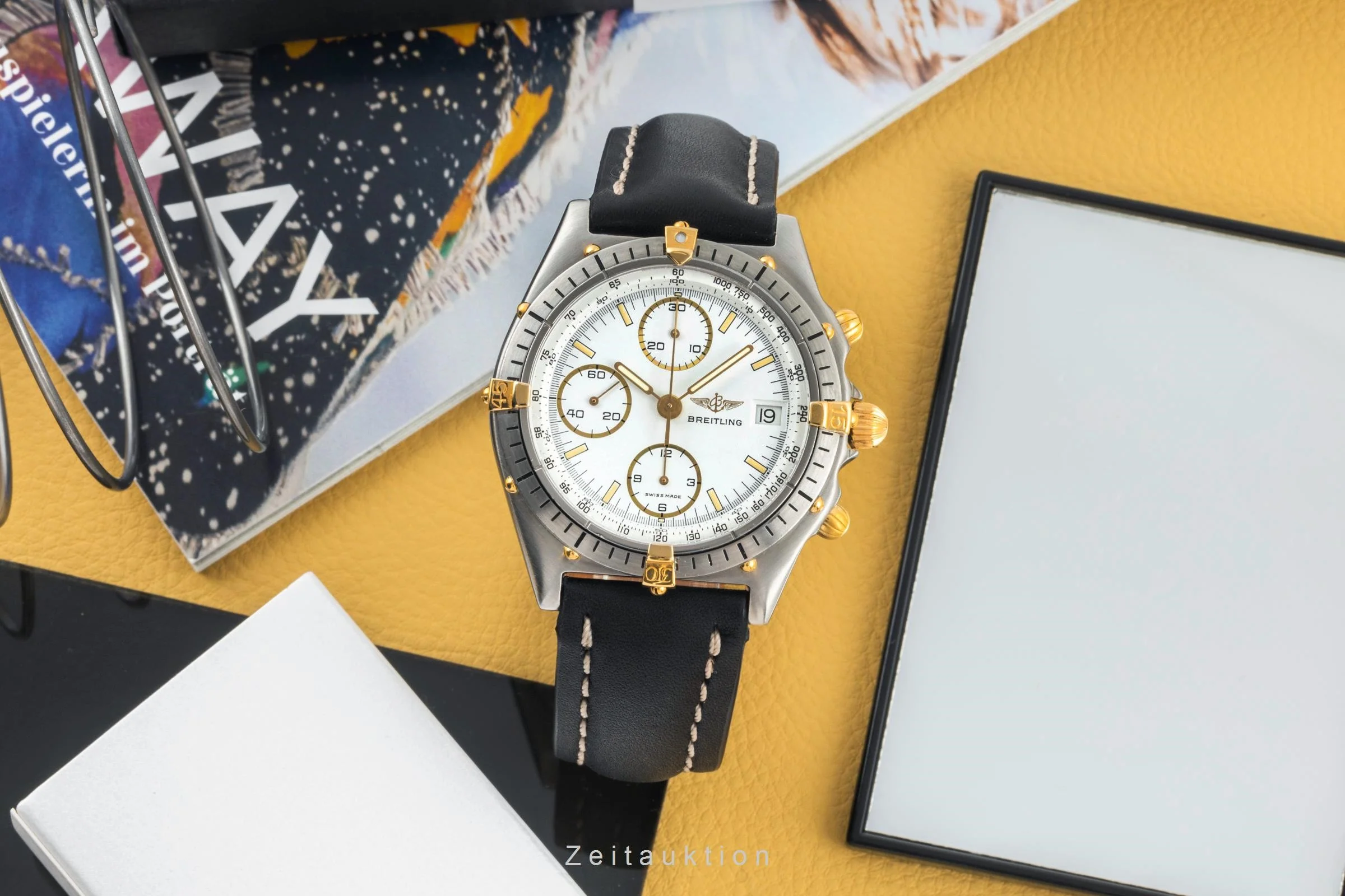 Breitling Chronomat chronograph gilt / steel automatic men's watch 81.950 Vintage  [2400497] - Image 3