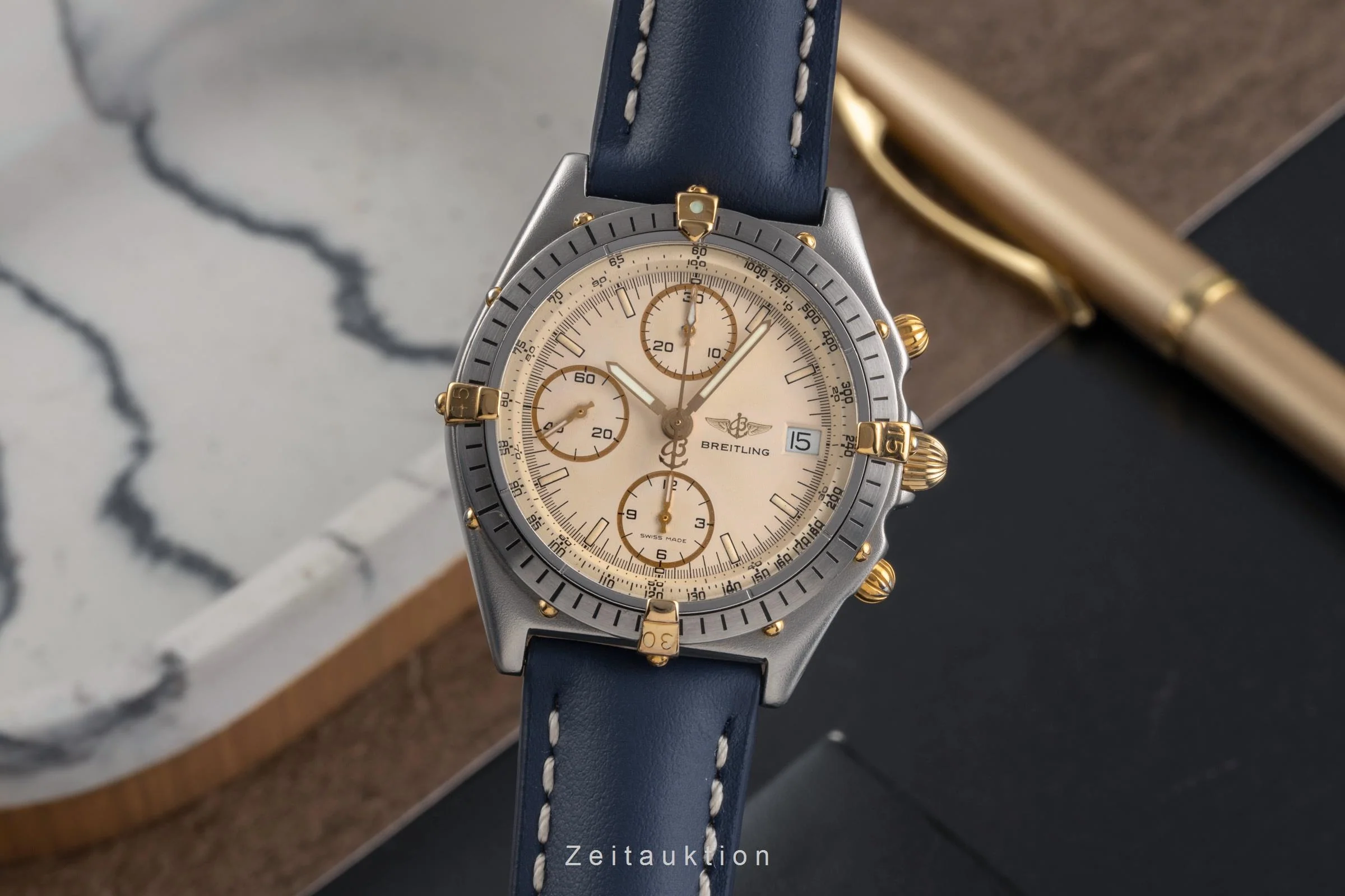 Breitling Chronomat chronograph gilt / steel automatic men's watch 81950  [2503138] - Image 2
