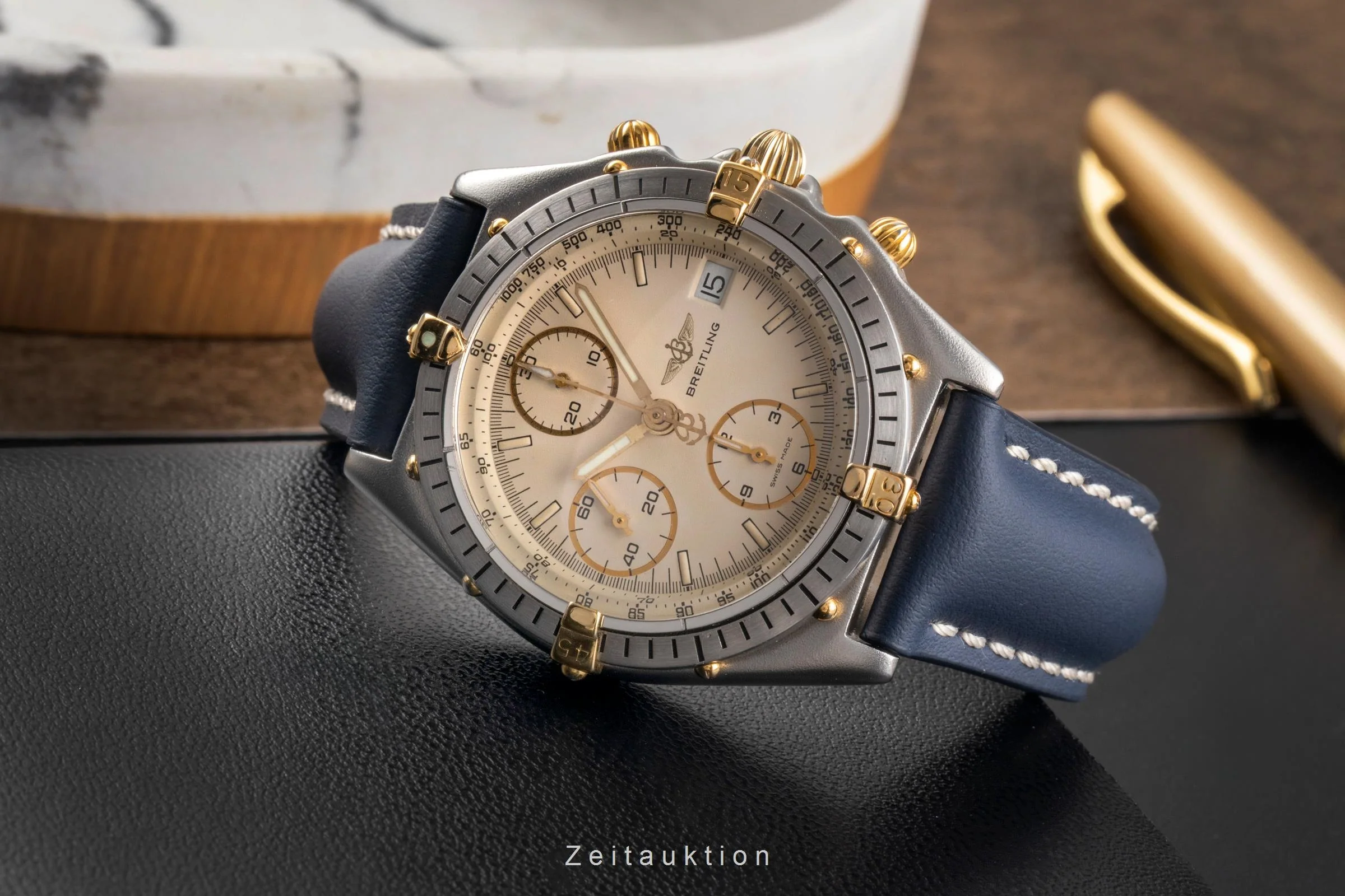 Breitling Chronomat chronograph gilt / steel automatic men's watch 81950  [2503138] - Image 3