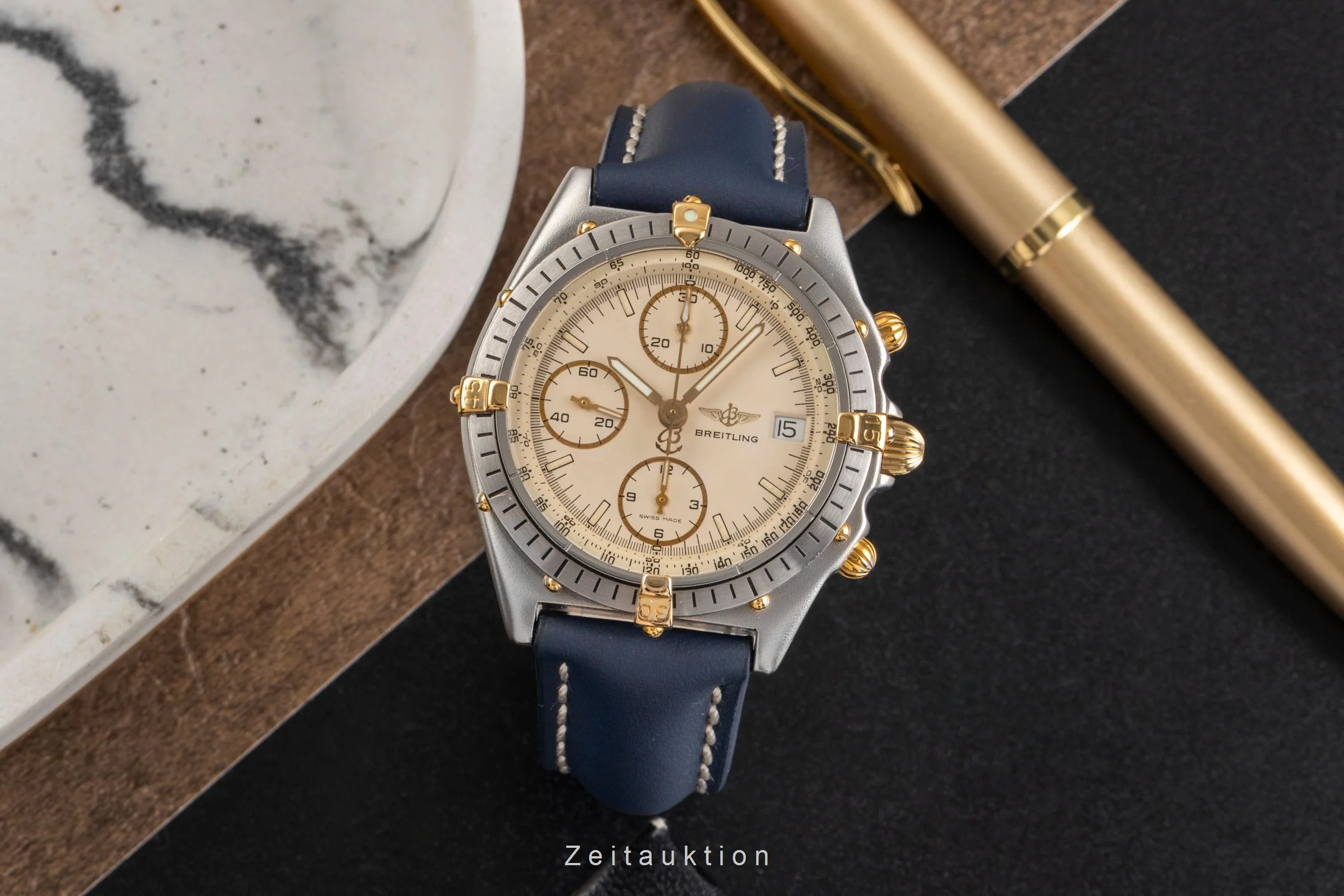 Breitling Chronomat chronograph gilt / steel automatic men's watch 81950  [2503138] - Image 4