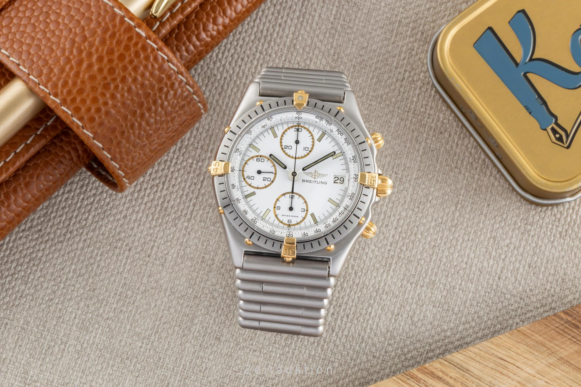 Breitling Chronomat chronograph gilt / steel automatic men's watch 81950  [2505250] - Image 4
