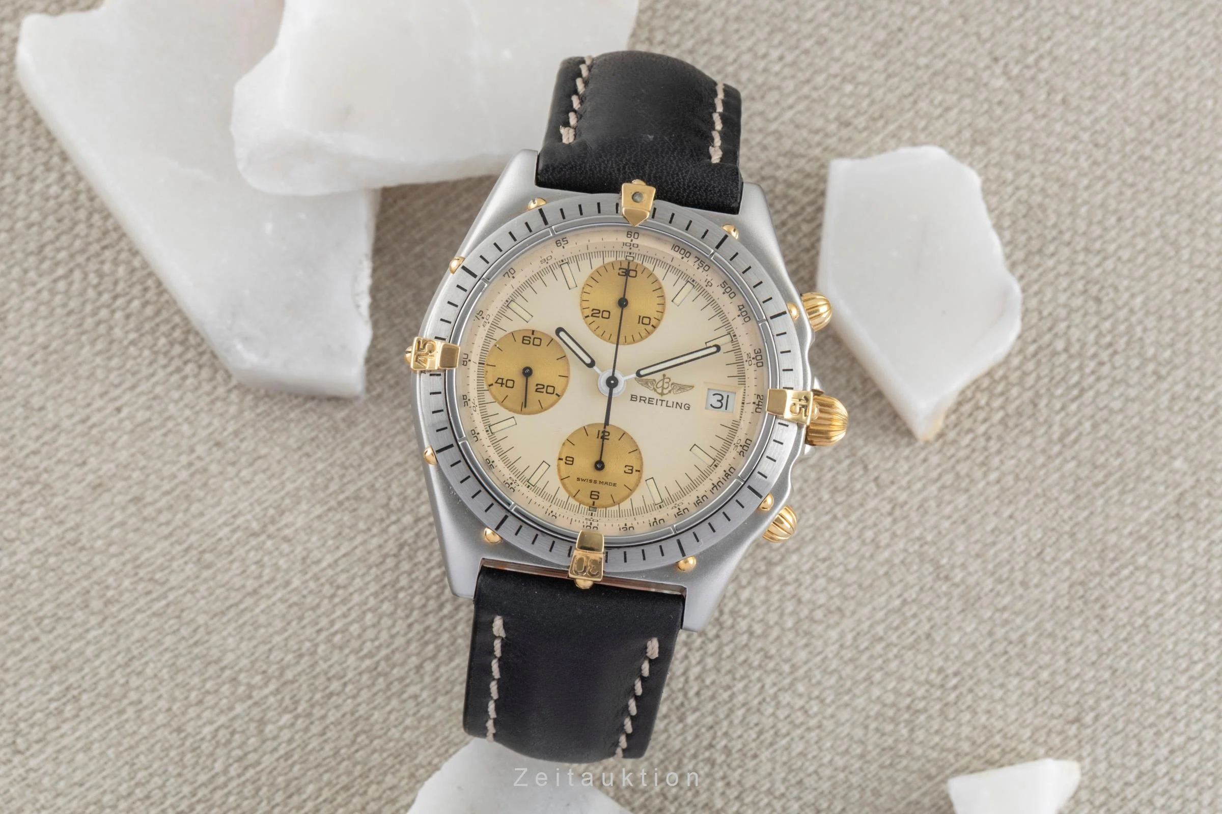 Breitling Chronomat chronograph gilt / steel automatic men's watch 81950  [2505332] - Image 4