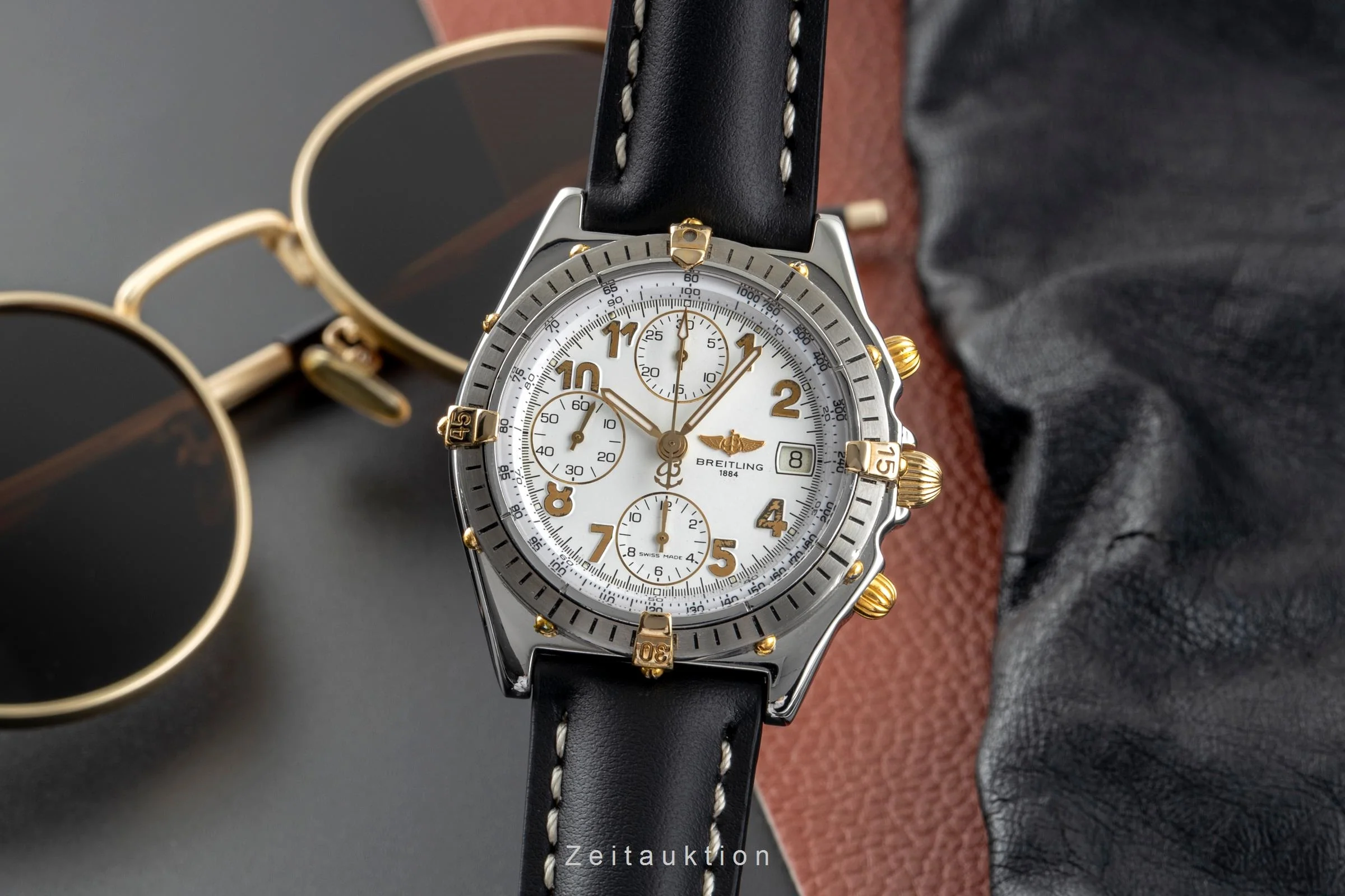 Breitling Chronomat chronograph gilt / steel automatic men's watch B13047  [2502249] - Image 2