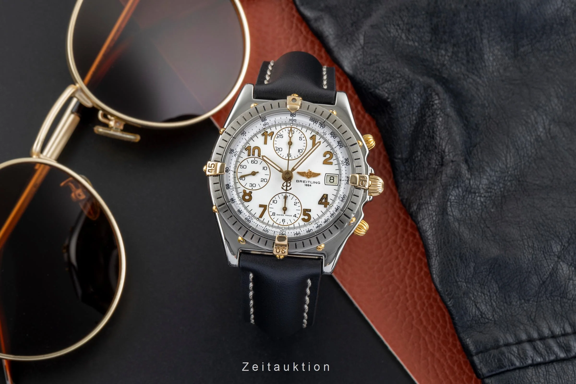 Breitling Chronomat chronograph gilt / steel automatic men's watch B13047  [2502249] - Image 4