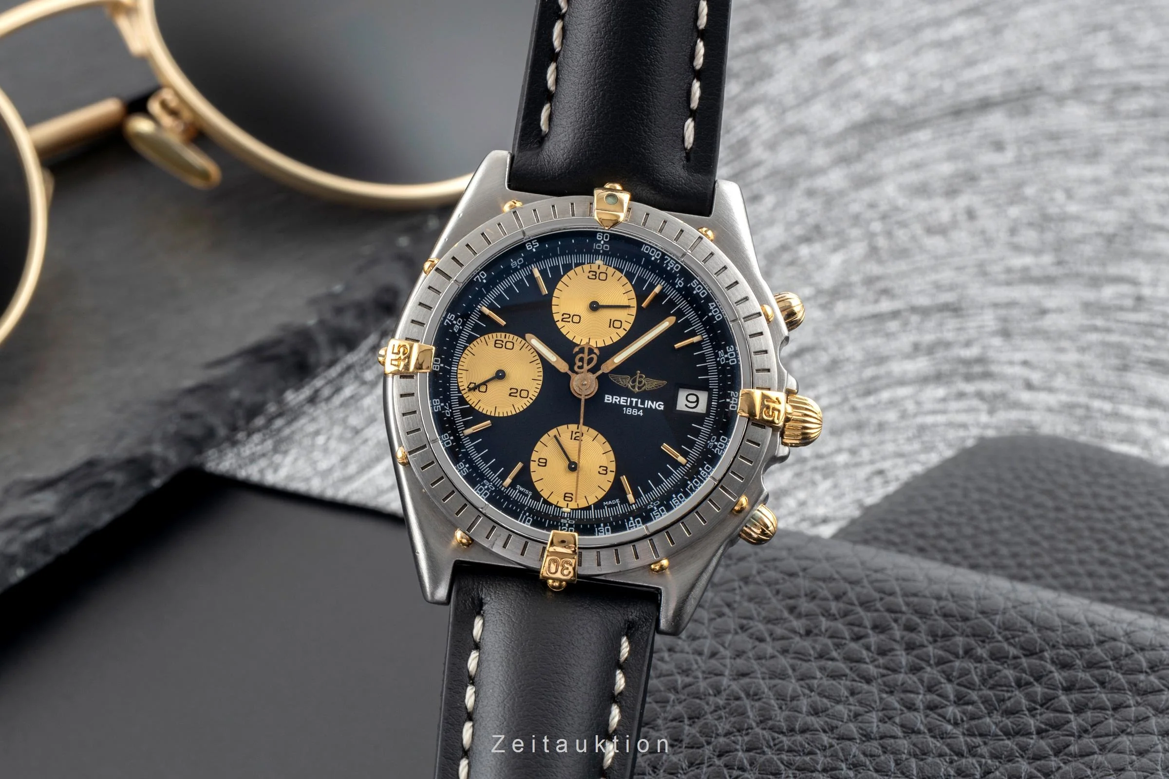 Breitling Chronomat chronograph gilt / steel automatic men's watch B13047  [2502256] - Image 2