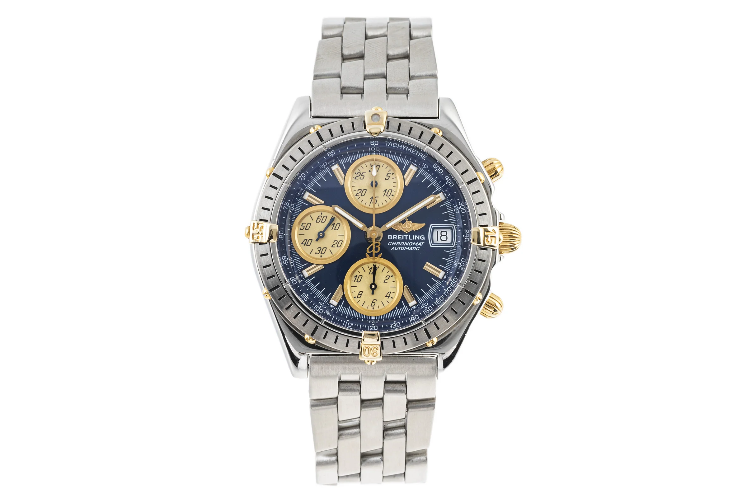 Breitling Chronomat chronograph gilt / steel automatic men's watch B13048  [2300505] - Image 4