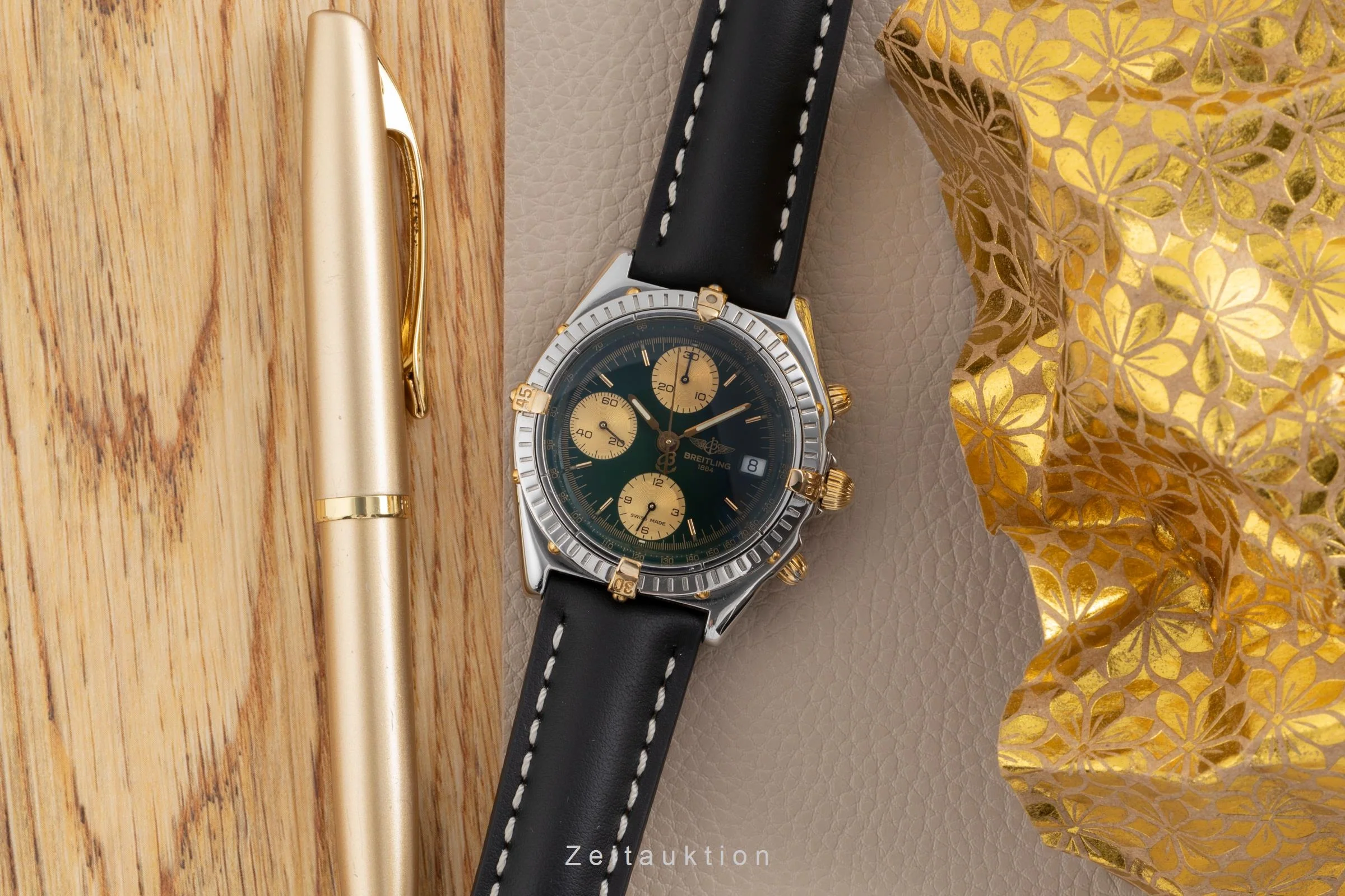 Breitling Chronomat chronograph gilt / steel automatic men's watch B13048  [2502233] - Image 4