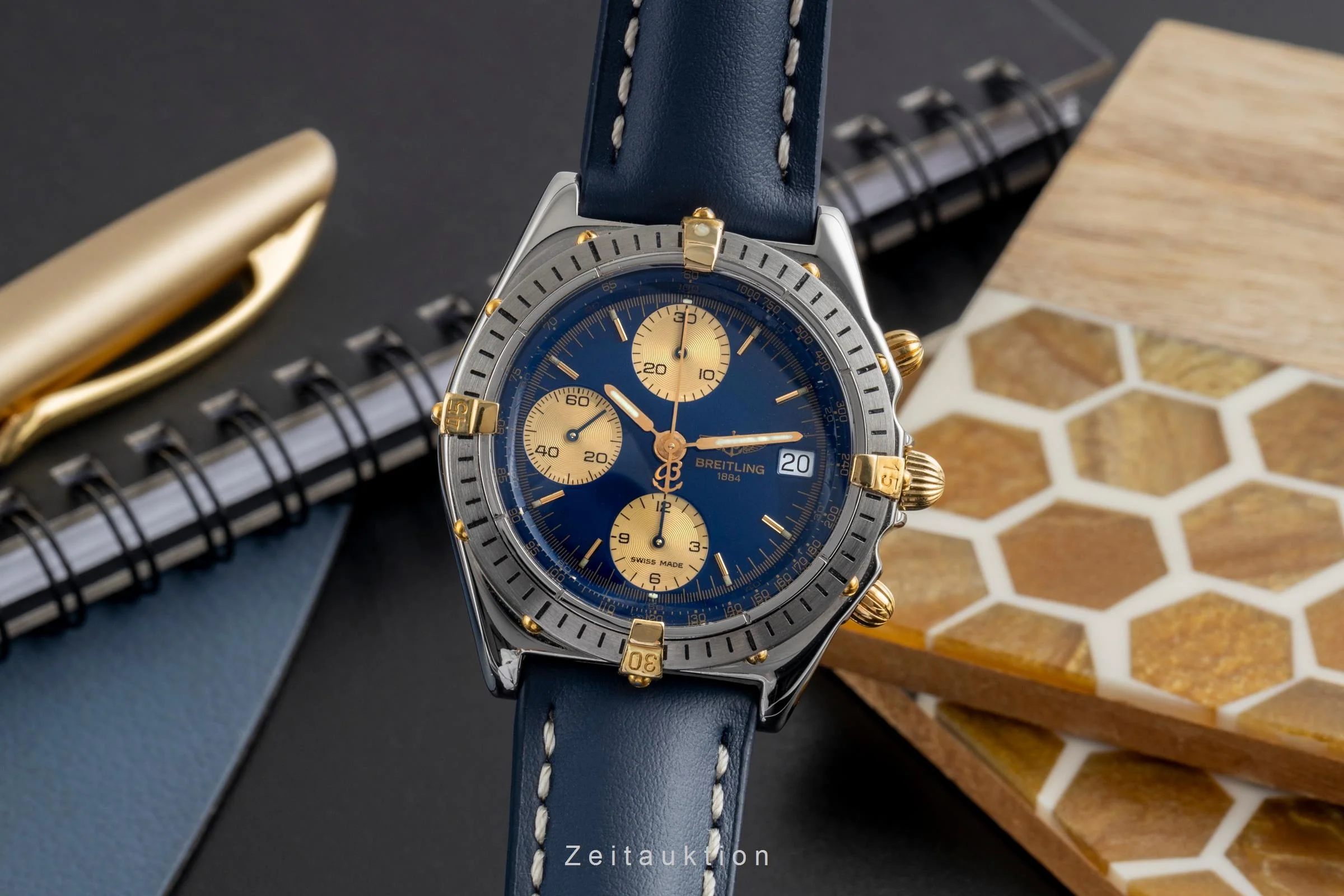 Breitling Chronomat chronograph gilt / steel automatic men's watch B13048  [2502874] - Image 2