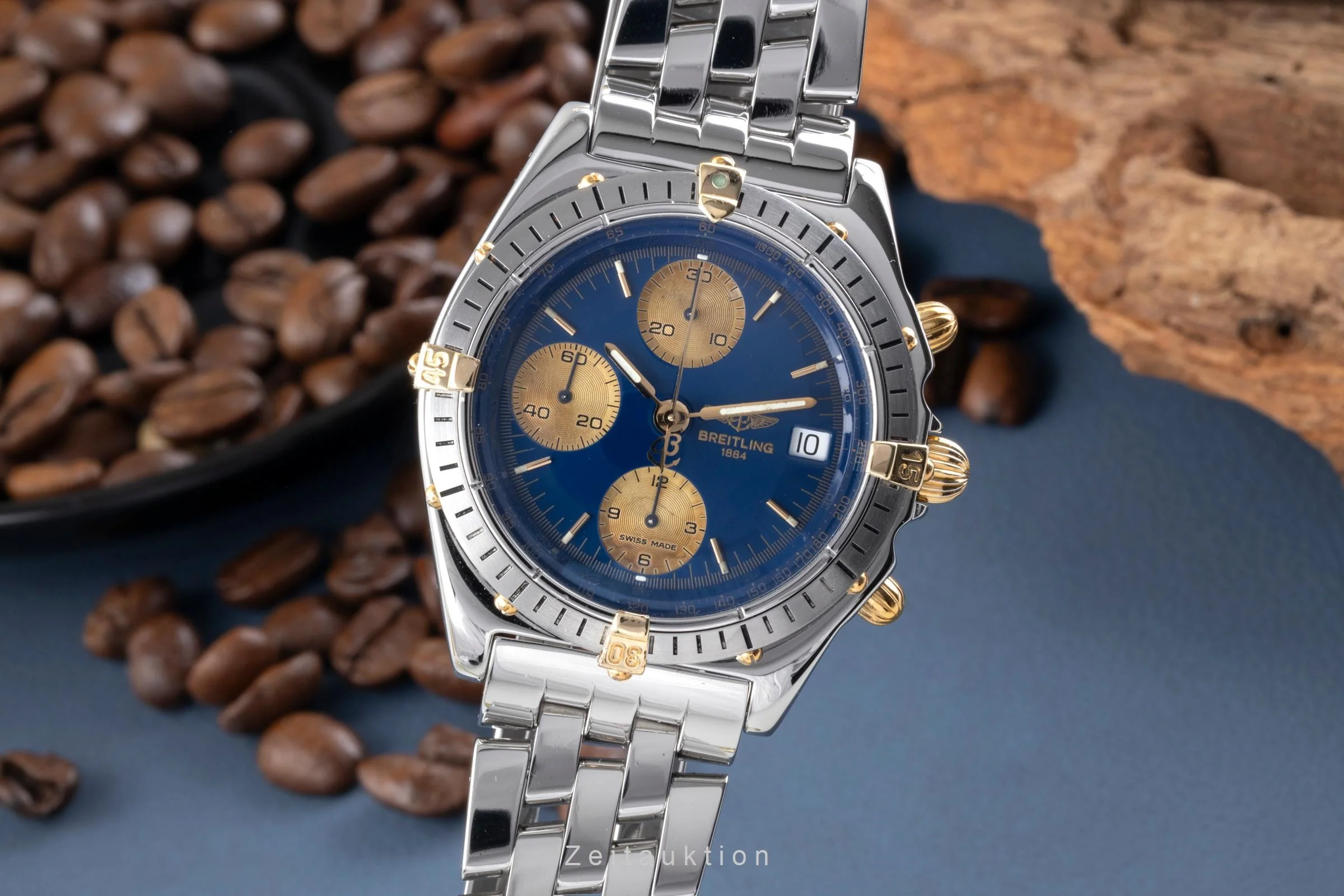 Breitling Chronomat chronograph gilt / steel automatic men's watch B13048  [2506634] - Image 2
