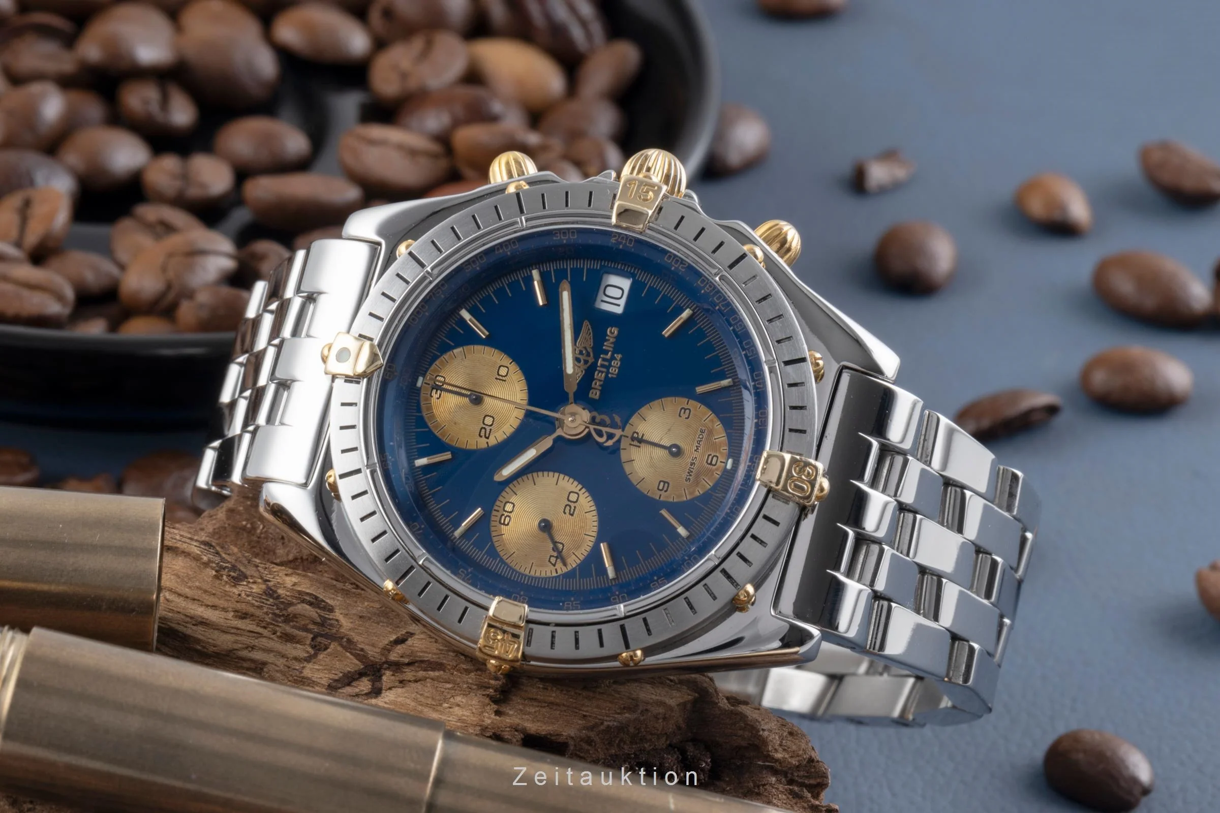 Breitling Chronomat chronograph gilt / steel automatic men's watch B13048  [2506634] - Image 3