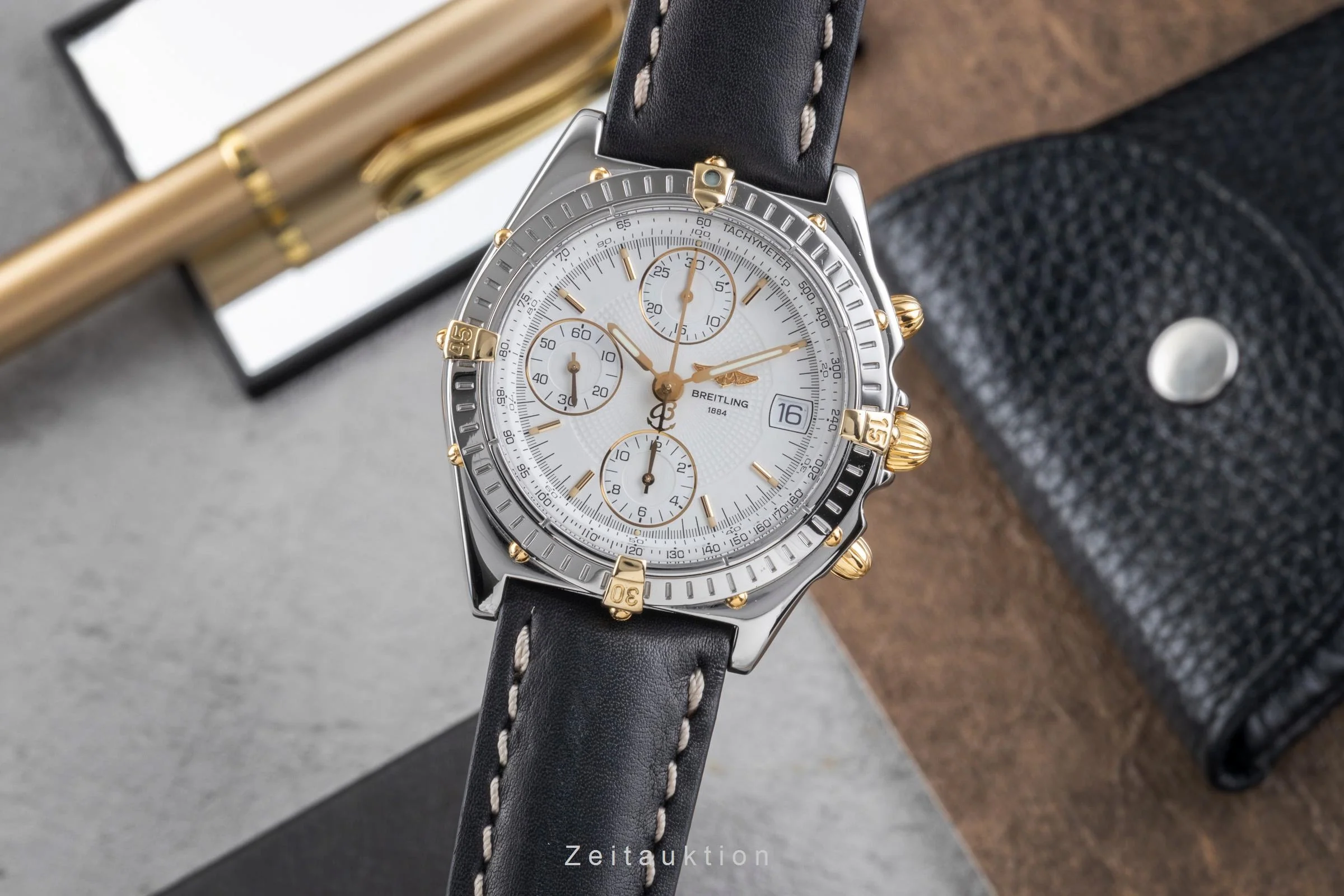 Breitling Chronomat chronograph gilt / steel automatic men's watch B13050.1  [2505379] - Image 2