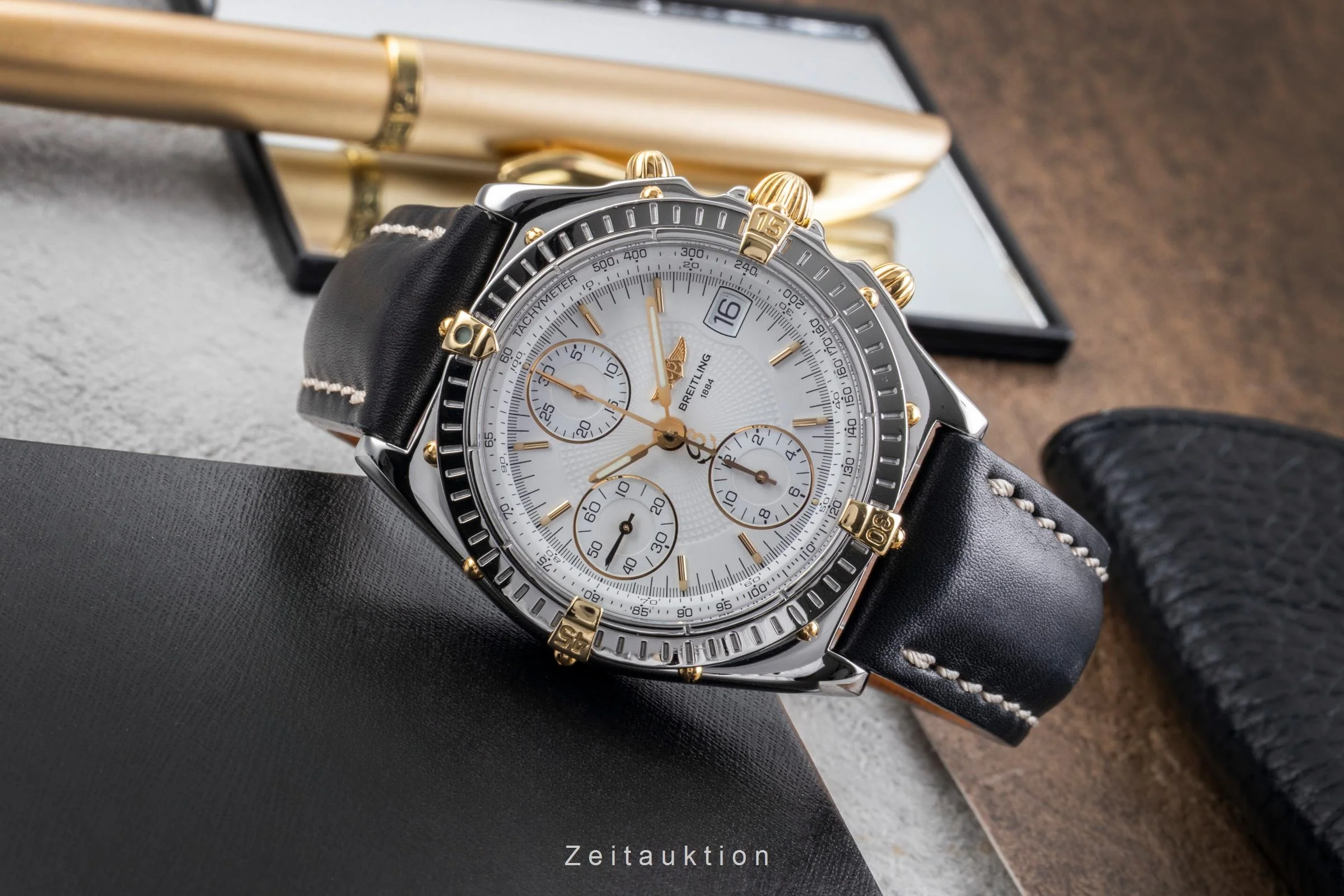 Breitling Chronomat chronograph gilt / steel automatic men's watch B13050.1  [2505379] - Image 3
