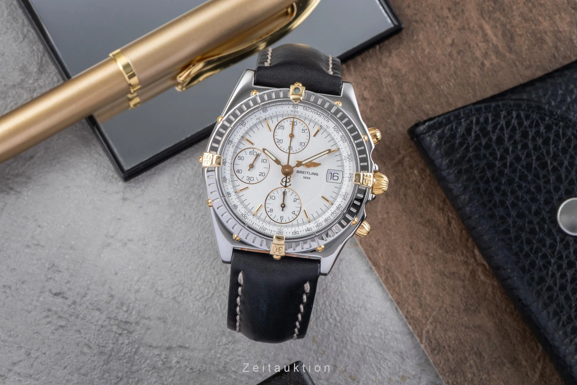 Breitling Chronomat chronograph gilt / steel automatic men's watch B13050.1  [2505379] - Image 4