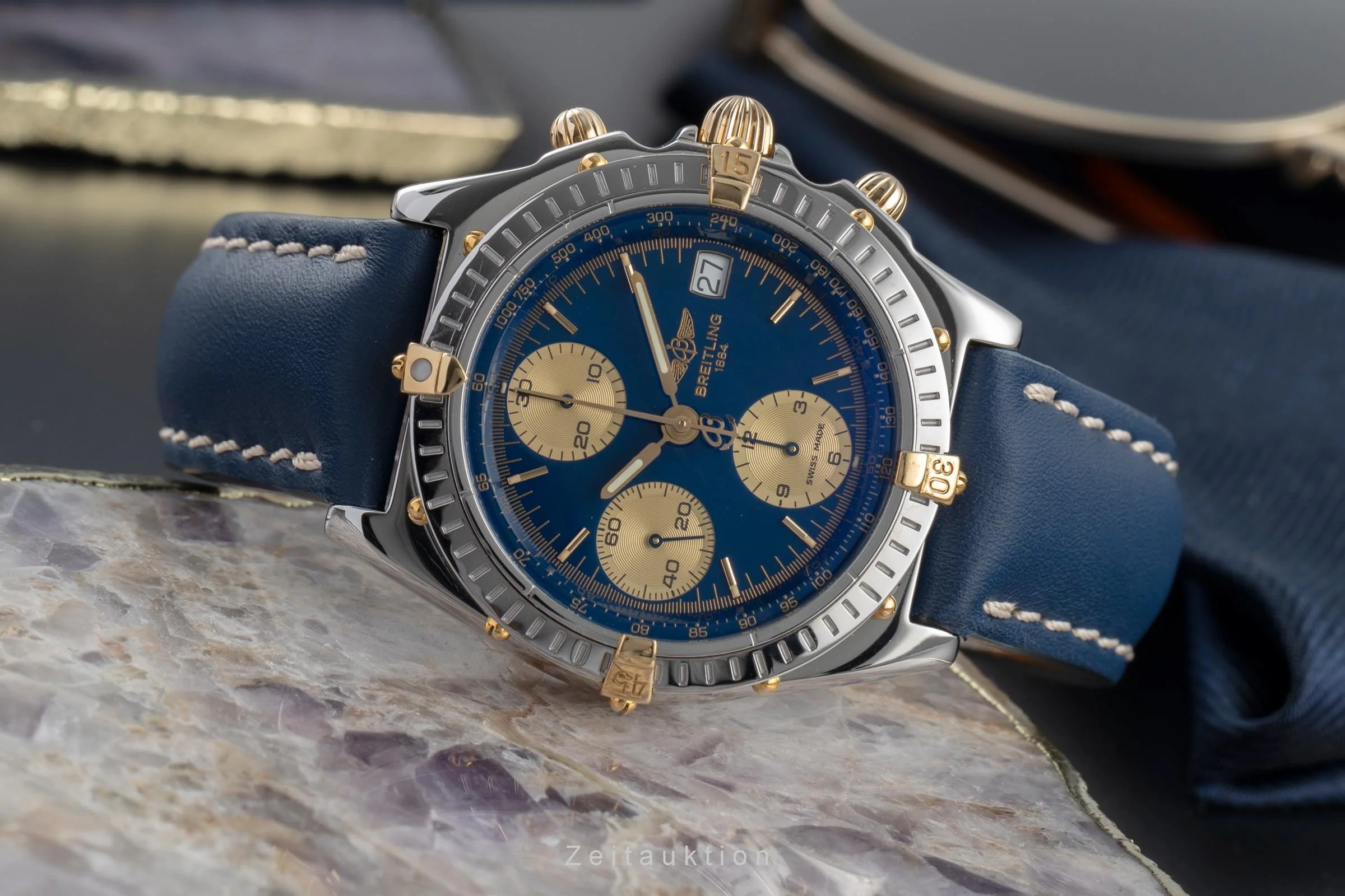 Breitling Chronomat chronograph gilt / steel automatic men's watch B13050  [2503857] - Image 3